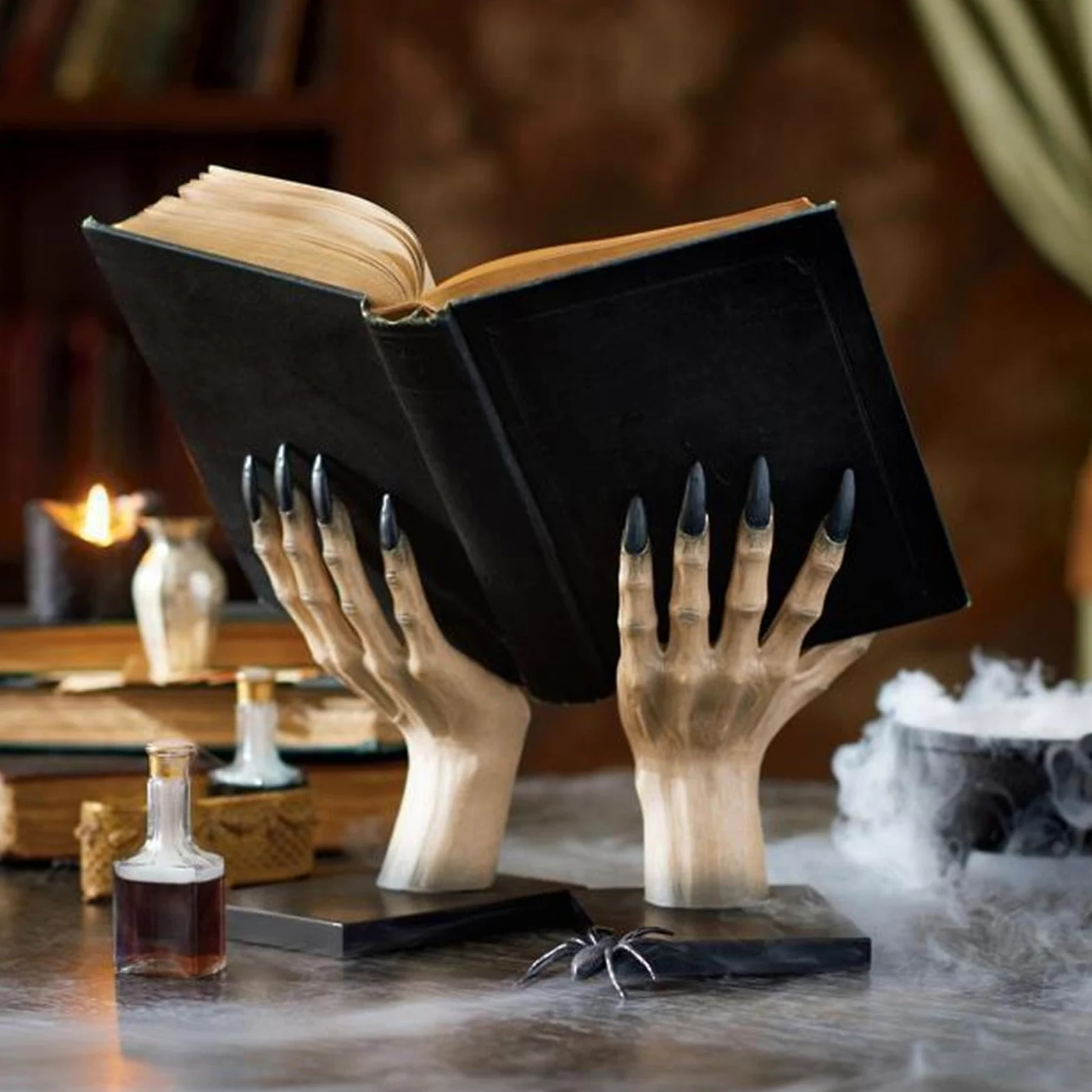 Reggilibri Originali Supporto Mani Di Gotiche In Resina Per Halloween | Porta Libri Mano di Per Studenti Donne Uomini Giovani Casa Biblioteca Scuola Soggiorno Camera Da