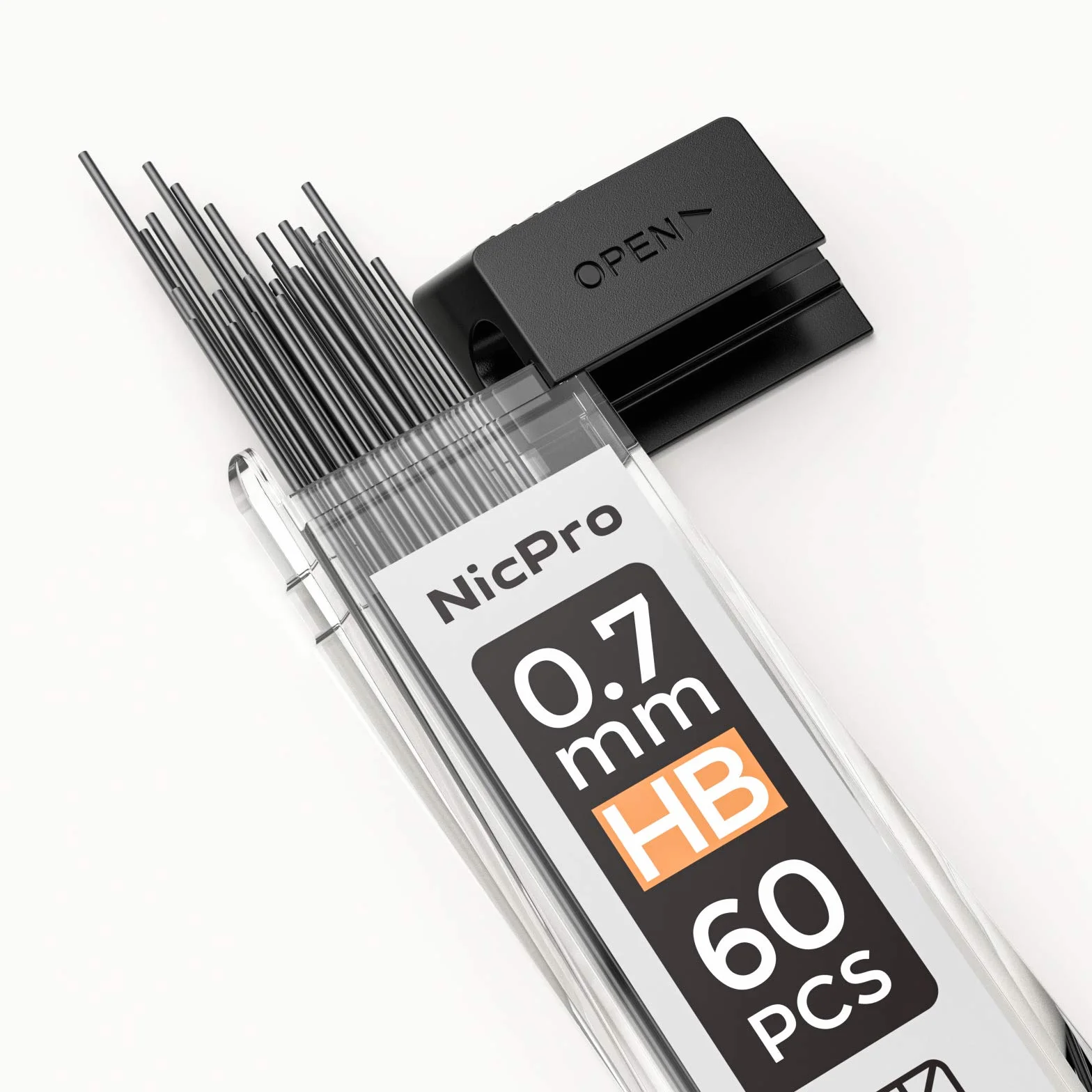 Nicpro 10 Pezzi Mine per Portamine 0.7 mm Ricariche di Piombo HB #2 Resistenti Alla Rottura