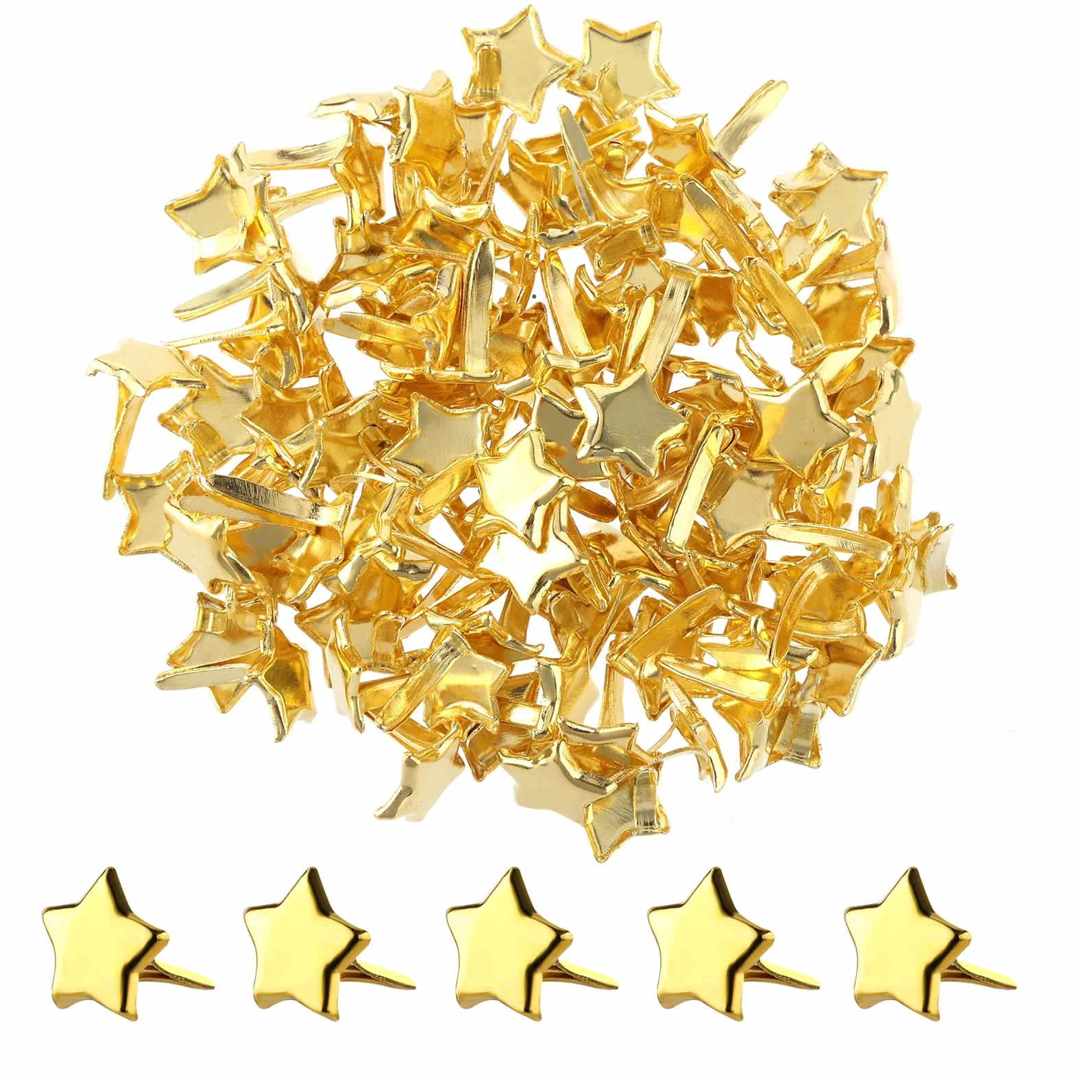 Jeffdad 100 spilli in metallo 10 mm x 8 mm rotondi per scrapbooking fai da te stampaggio