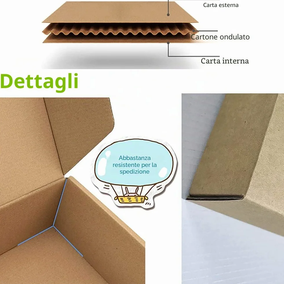435×423×43mm piccoli pacchi scatole postali scatole di cartone ondulato per la pubblicazione, marrone spedizione scatola per piccole imprese, conservazione o confezione regalo (10 pezzi)