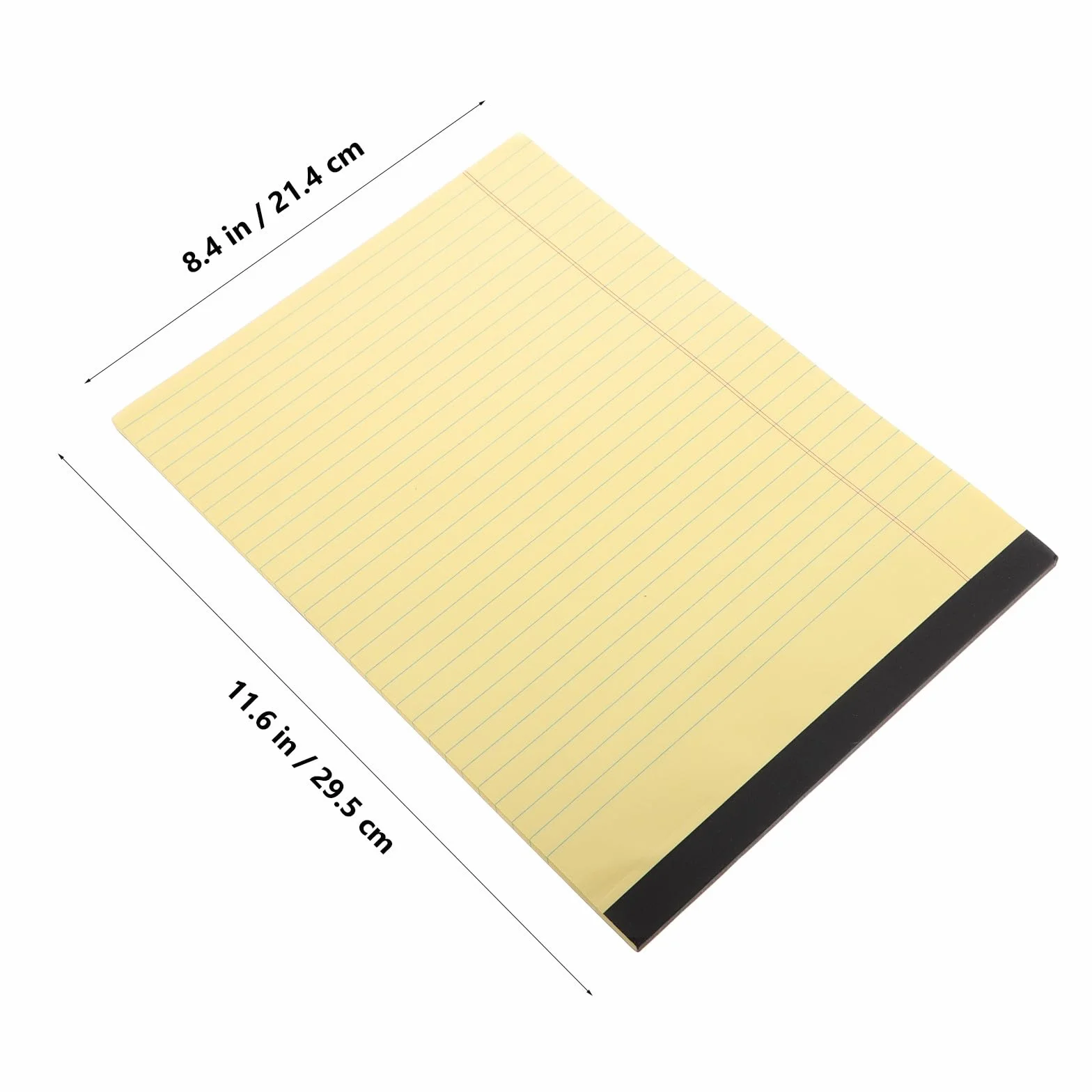 KALLORY Blocco Note con Pagine a Righe e Layout a Sezioni 6 Pezzi A4 Giallo in Polpa di Legno per Scuola e Note Organizzate