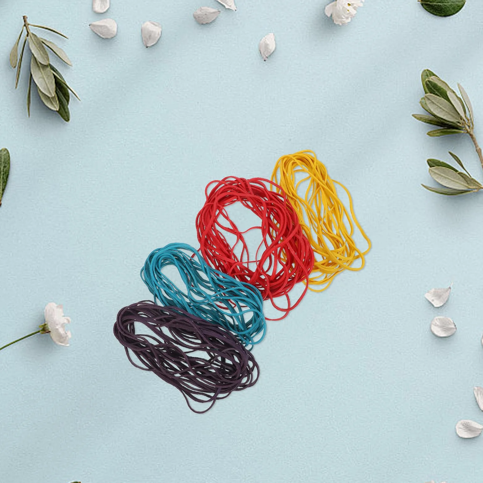 2560pezzi Elastici Colorati ad Alta Elasticità per Ufficio e Scuola per Organizzare Documenti Libri Scolastici e Forniture Confezione Economica