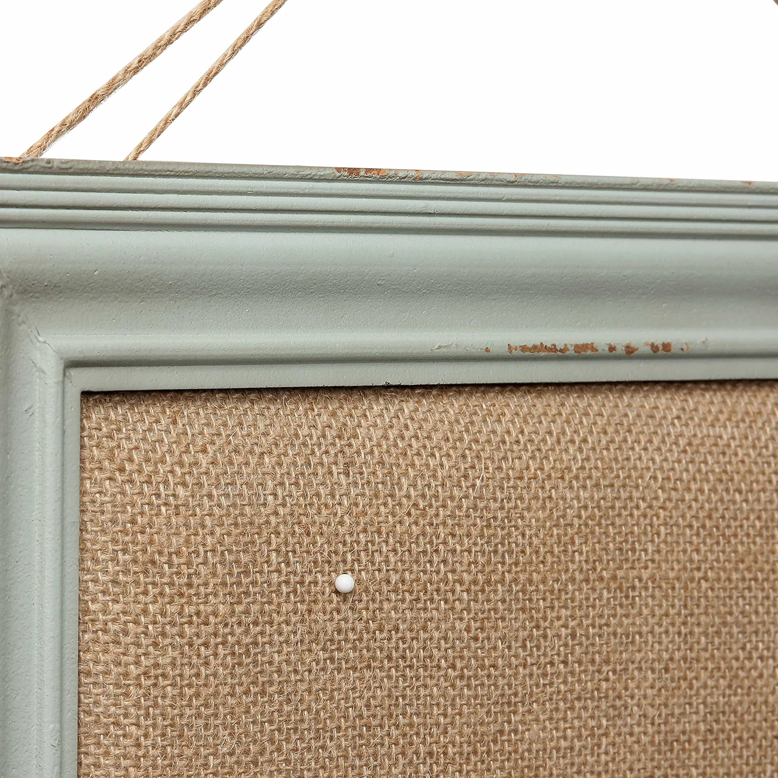 Shabby Chic Bacheca in Sughero 40 x 30 cm, Bacheca da Parete Con Cornice In Legno Blu, Lavagna Sughero per la casa, Decorazione Dell'ufficio