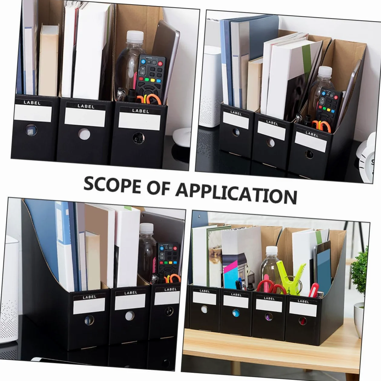 5 pezzi Portariviste in Cartone Kraft Organizer da Scrivania per Documenti e Riviste Scatole Leggere per Archiviazione File e Periodici per Ufficio e Casa