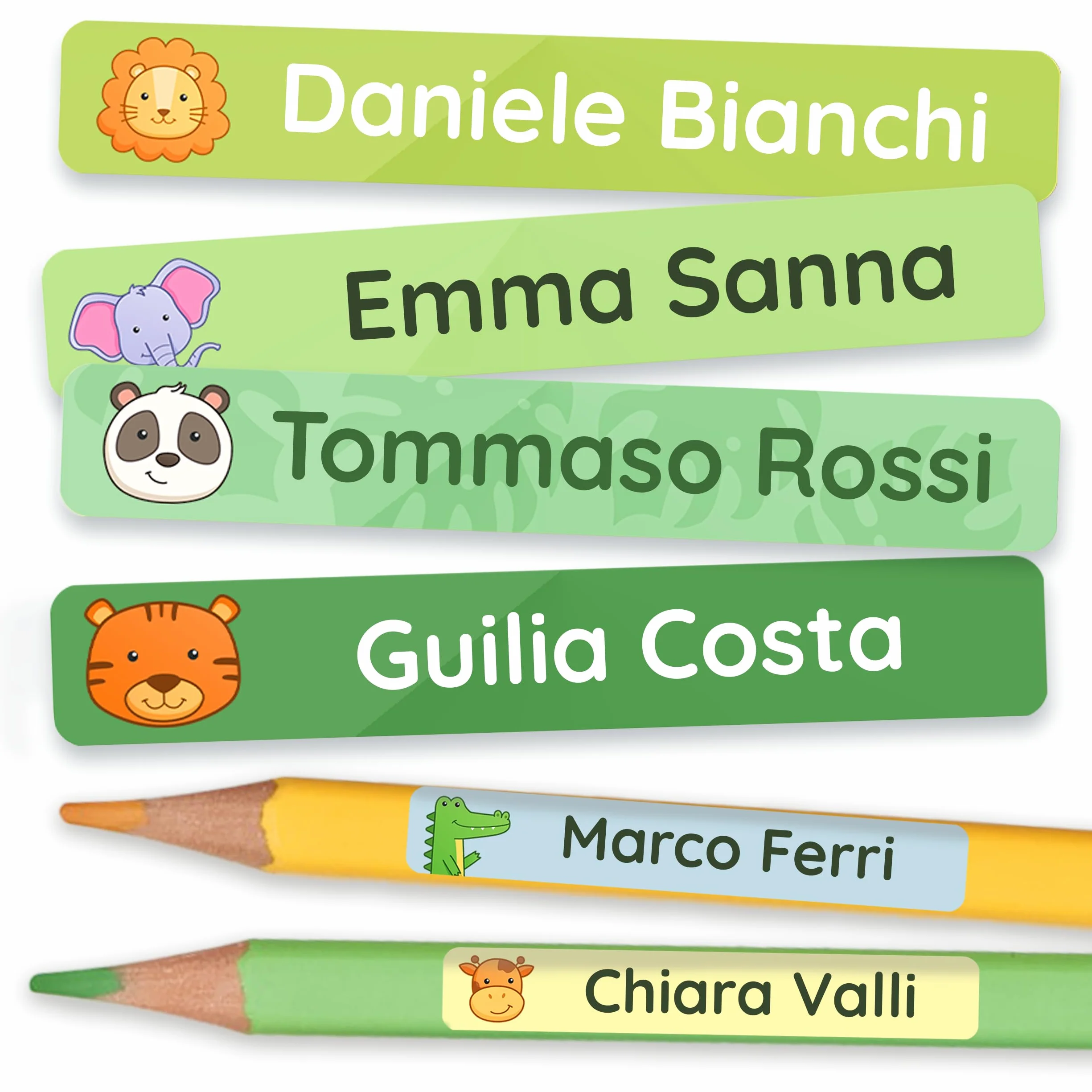 Etichette Adesive Scuola Personalizzate con Nome per Penne, Matite e Vestiti Bambini