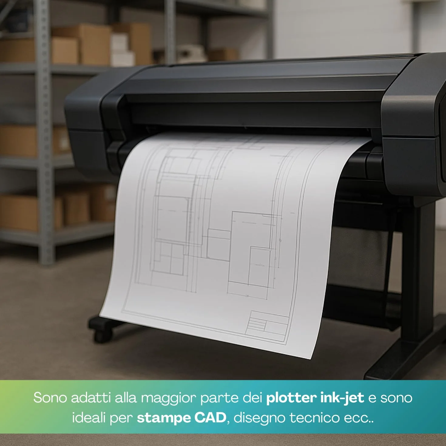 Palucart Carta Plotter 61 cm 50 m 90 gr mq 4 Rotolo