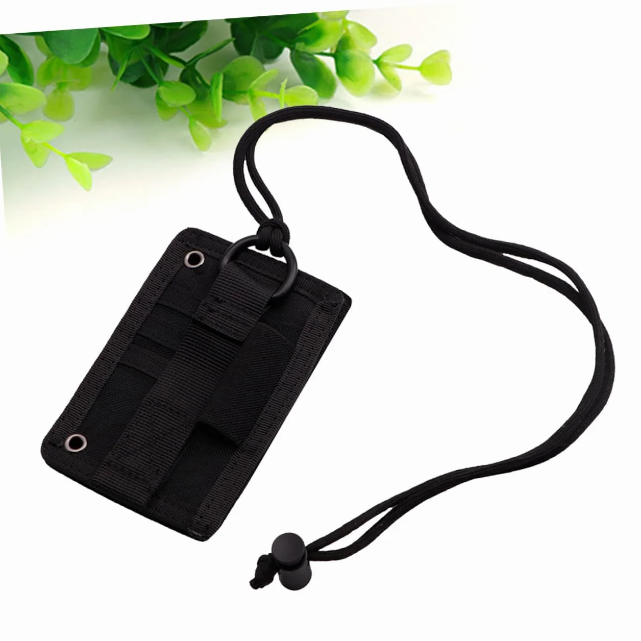 3 Porta Badge Con Custodia Per Patente Di Guida Tessere Didentità Scolastiche Biglietti Da Visita Nylon Nero