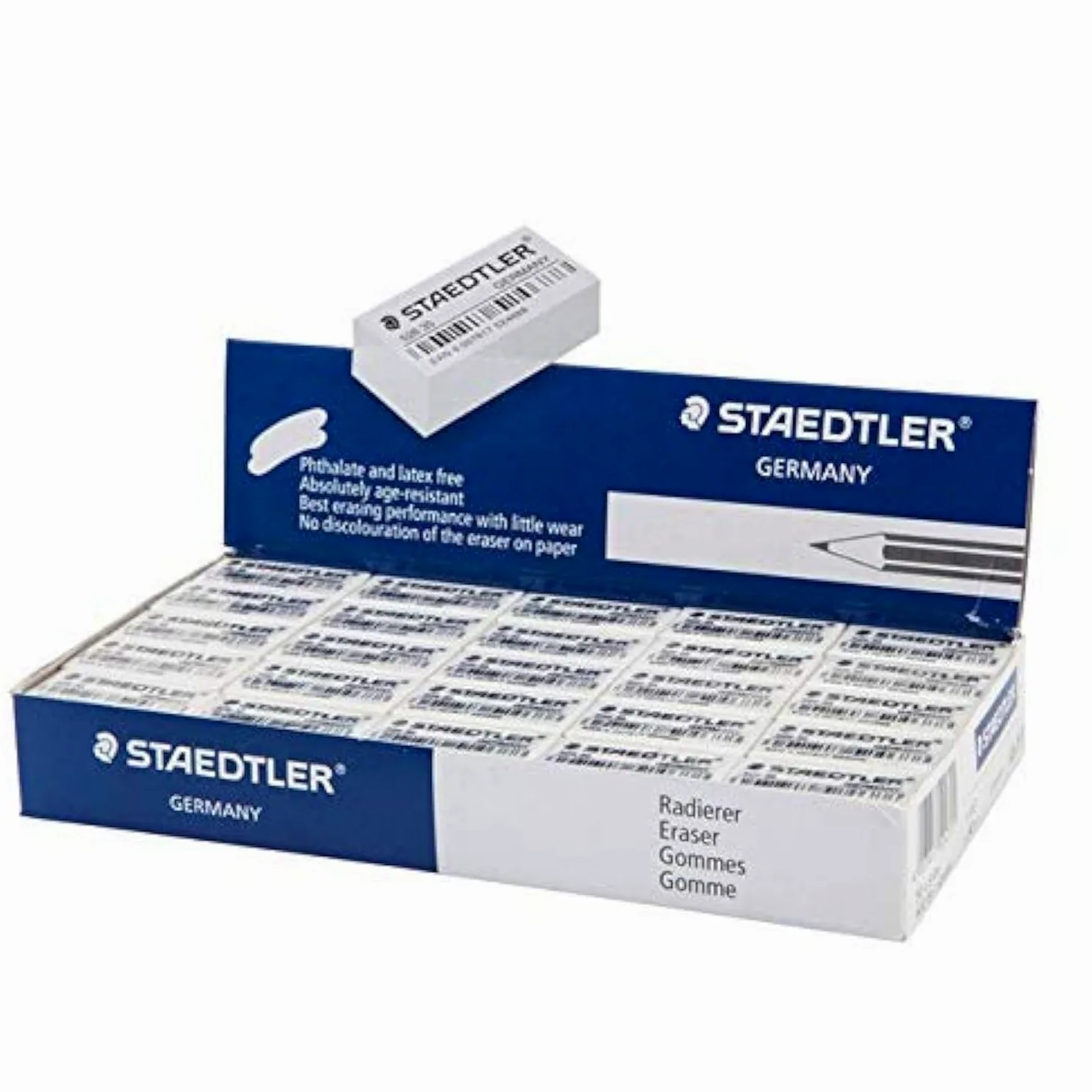 STAEDTLER Gomma per Matita 526 35F, Confezione da 50 pz