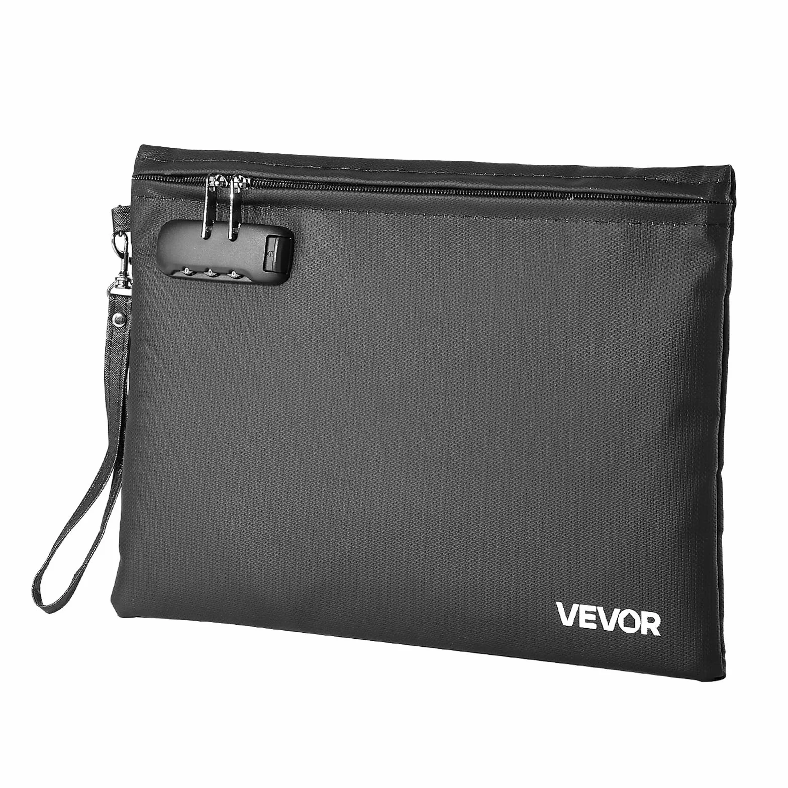 VEVOR Borsa Portadocumenti Ignifuga 1000°C Impermeabile con Lucchetto, Scatola Portatile per Documenti, Ufficio e Viaggi