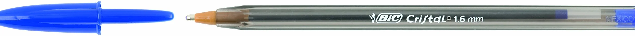 BIC Cristal Large Penne a Sfera Blu Punta Larga 1,6 mm Confezione da 5