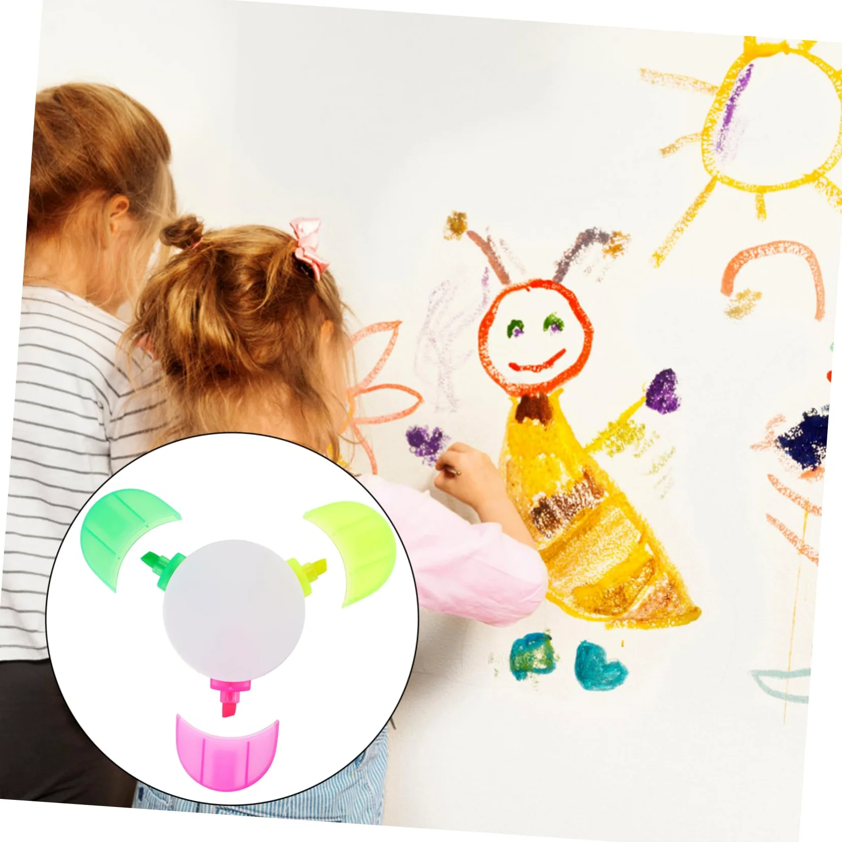 3 Set Di Evidenziatori A Forma Di Petalo 3 Penne Fluorescenti Leggere E Compatte Per Ragazzi E Ragazze Della Scuola Adulti A Forma Di Petalo 5 Pezzi*3