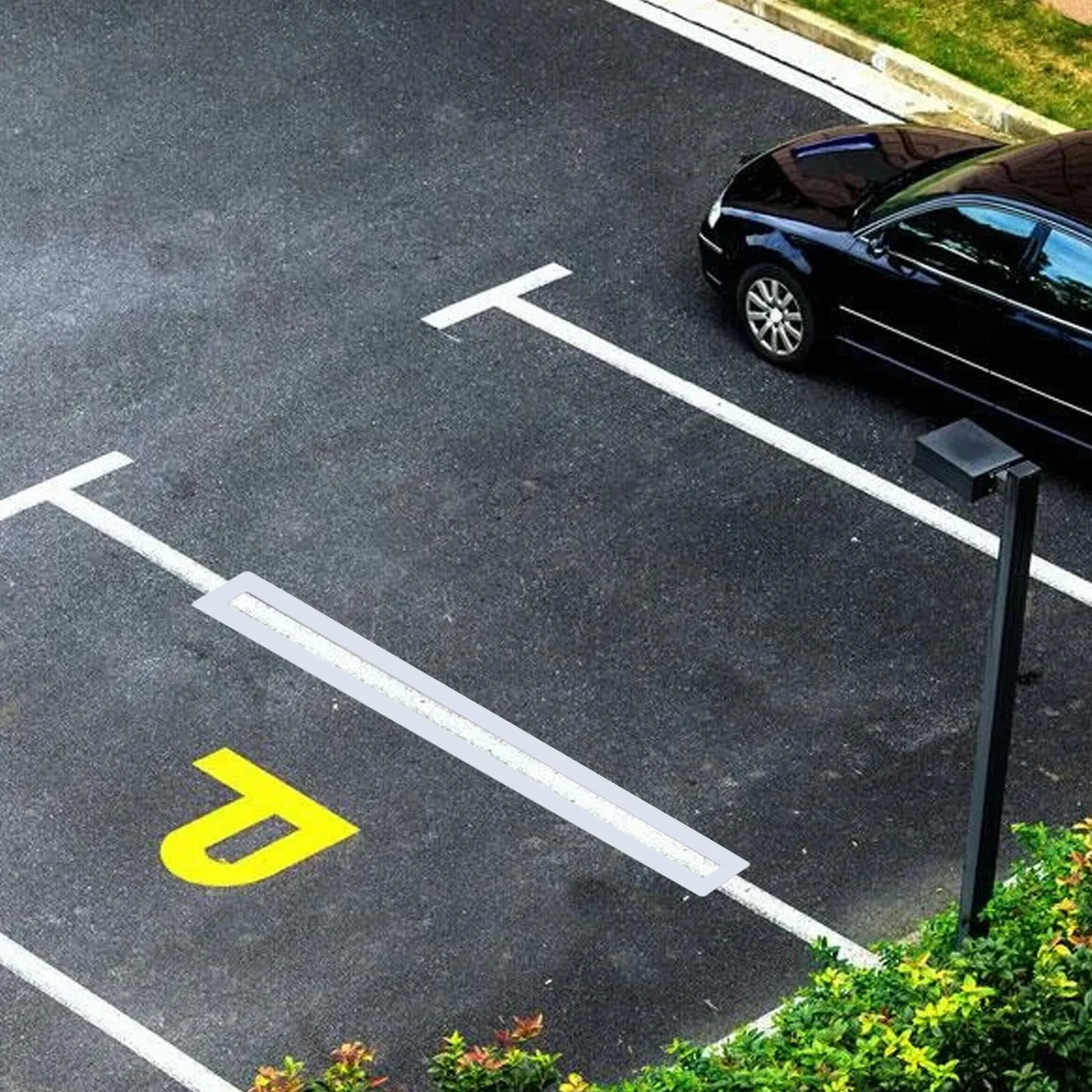 Stencil per parcheggio silicone pieghevole 10,16 x 233,68 cm riutilizzabile asfalto calcestruzzo parchi giochi garage
