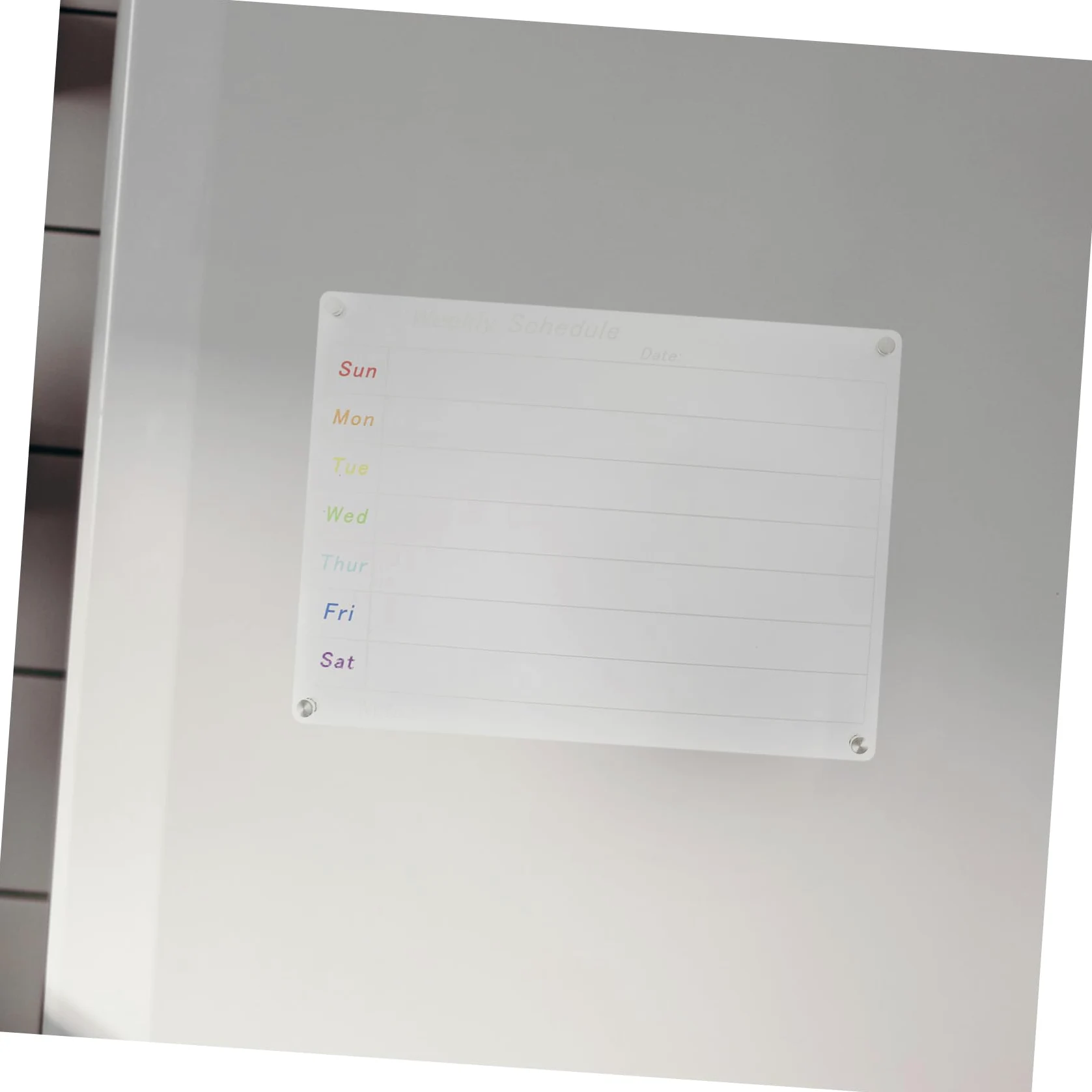 NUOBESTY Lavagna Magnetica Trasparente Per Frigorifero Pianificatore Settimanale Cancellabile Acrilico Lavagna Da Cucina Per Organizzazione e Promemoria Design Magnetico Per Superfici Lisce