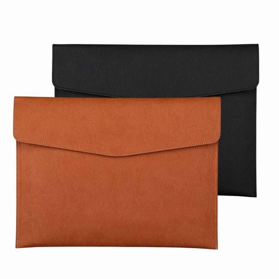 Cartelline Portadocumenti Cartella A4, Materiale Scolastico e for Ufficio, Custodia, Borsa for Documenti in Finta Pelle, Borsa for Informazioni aziendali Cartelline(Bruin)
