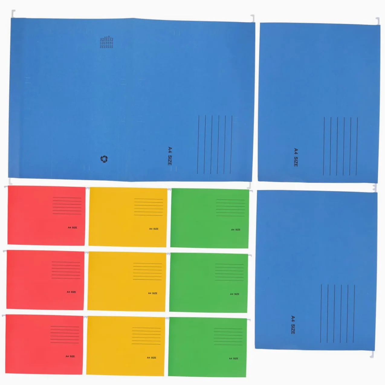 Artibetter Cartelline Sospese A4 in Carta e Metallo, Set da 12 Pezzi, Antiusura e Portatili, per Ufficio e Viaggio, Facile Classificazione