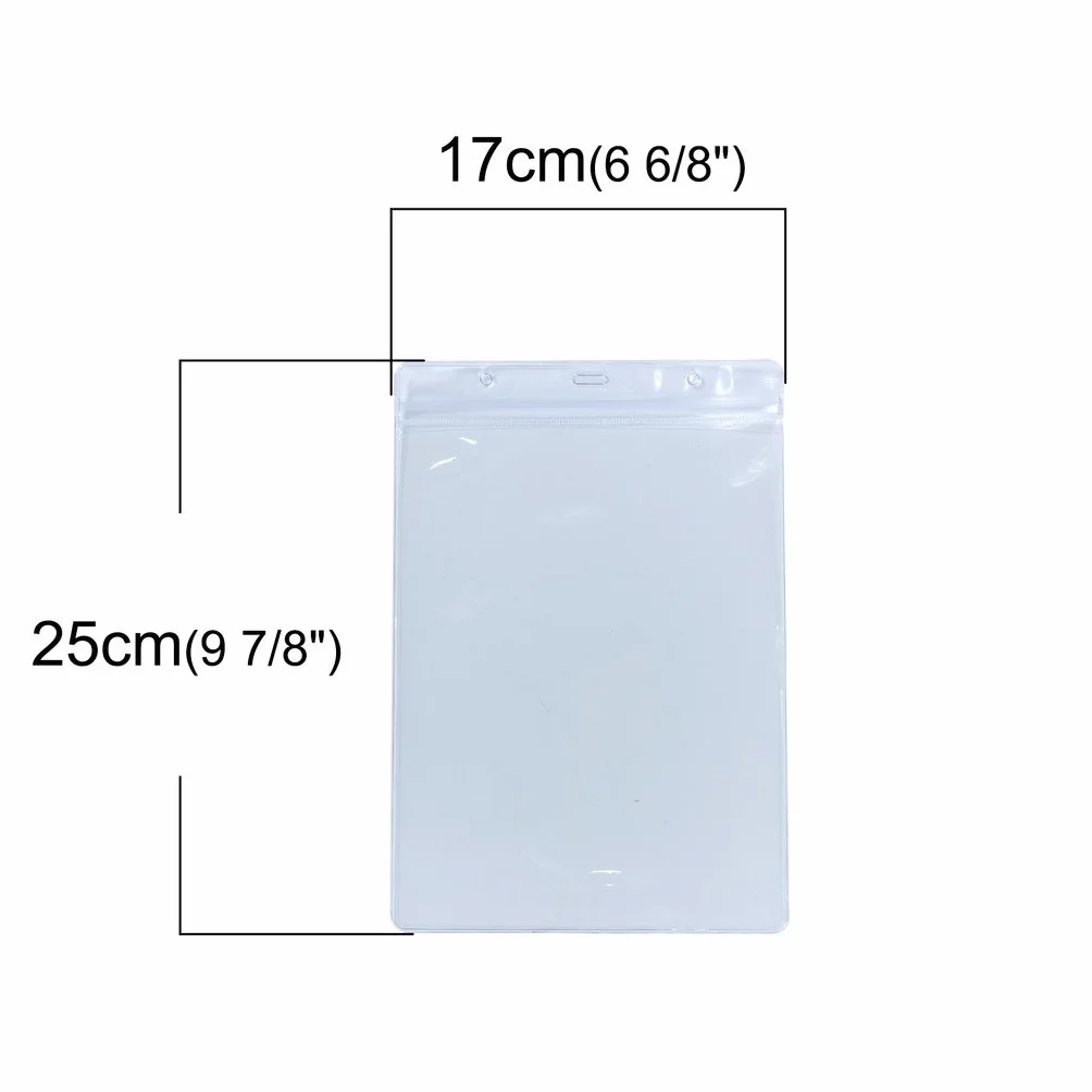 Ckb Ltd 10 bustine verticali per badge in plastica formato A5 25 cm x 17 cm