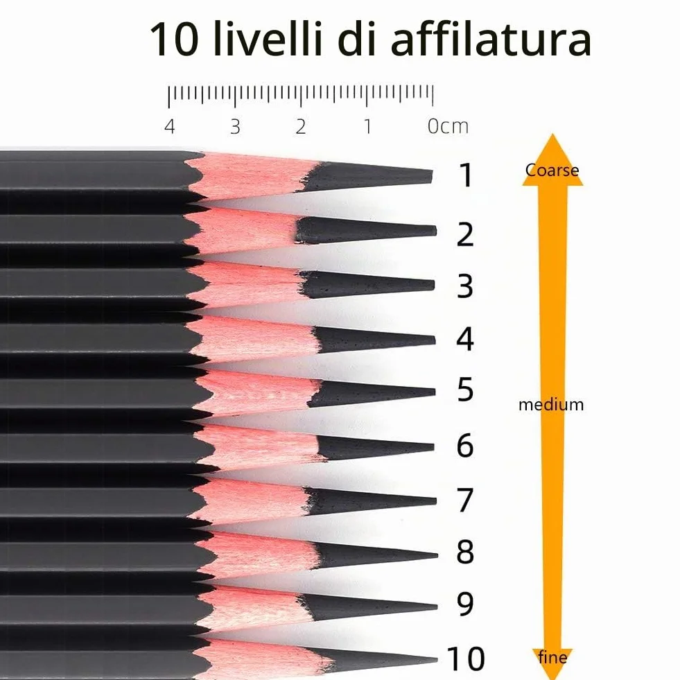 Temperamatite a Punta Lunga, Punte Regolabili a Manovella Temperamatite Manuale Temperamatite da Disegno per Matite Artistiche Disegno Schizzi Matite a Carboncino Forniture per Artisti