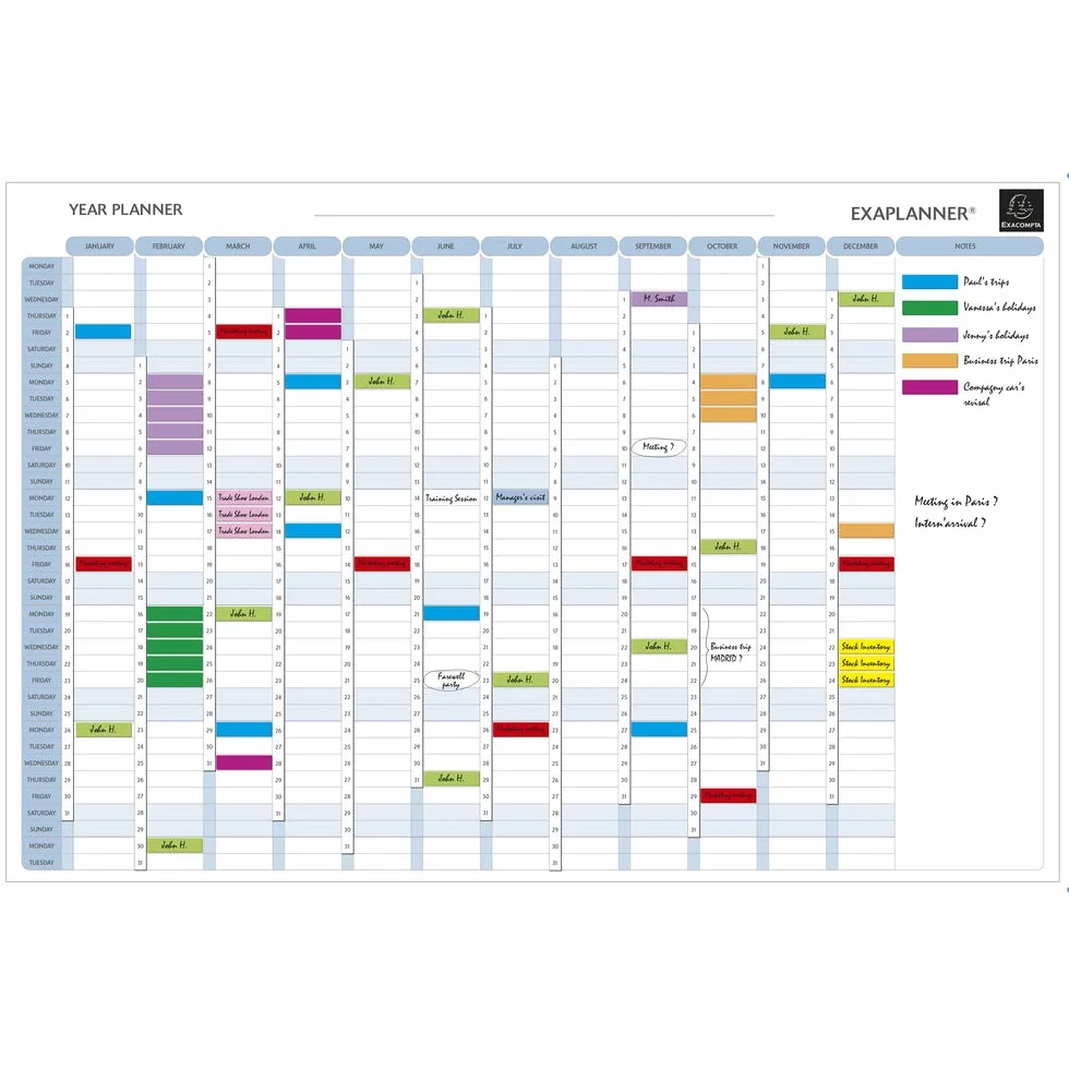 Exacompta 56153E Planning, 61 x 47.50 x 5 cm