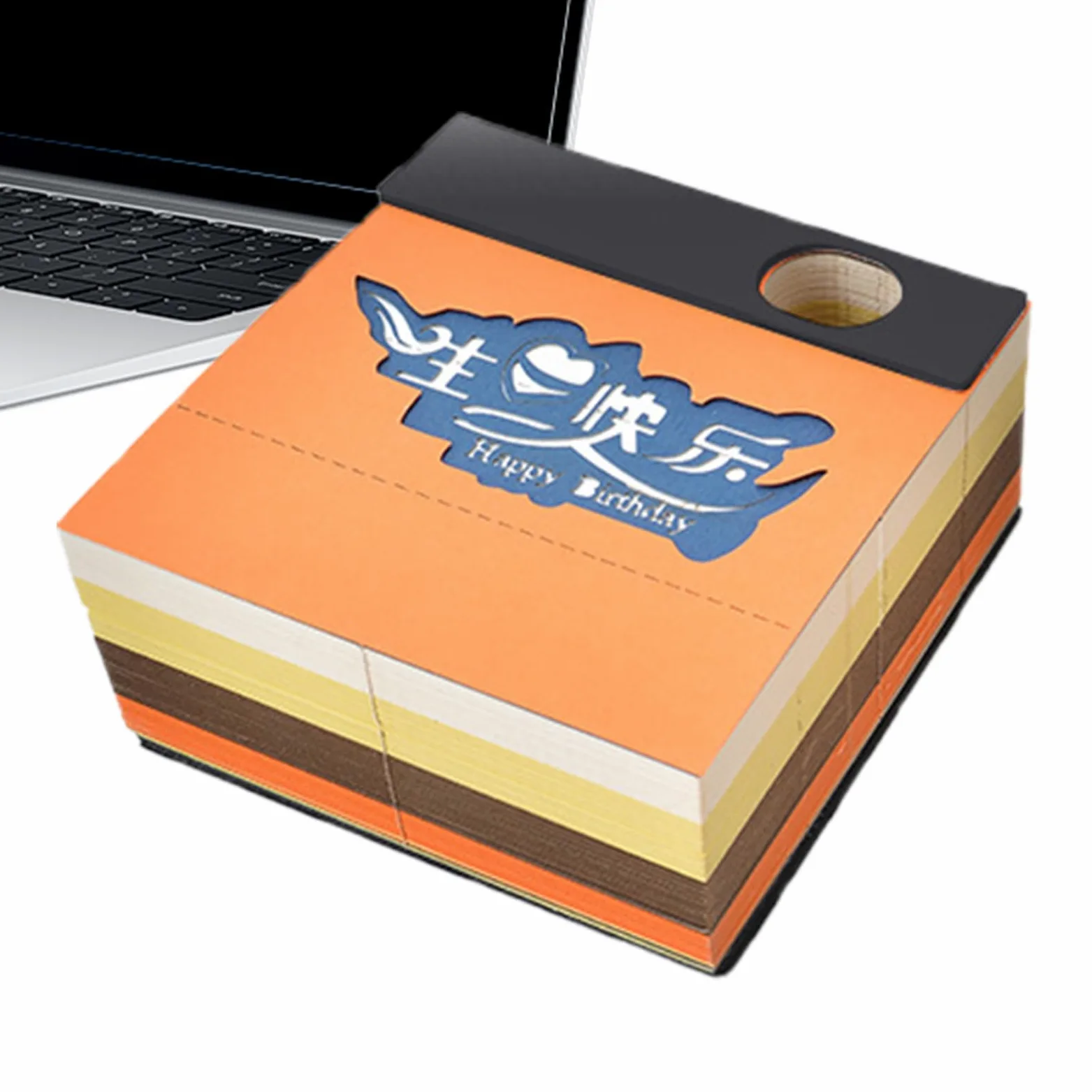 Blocco note 3D, adesivo con motivo vintage, per incisione, multiuso, vintage, per ufficio, Natale, Pasqua, scrivania