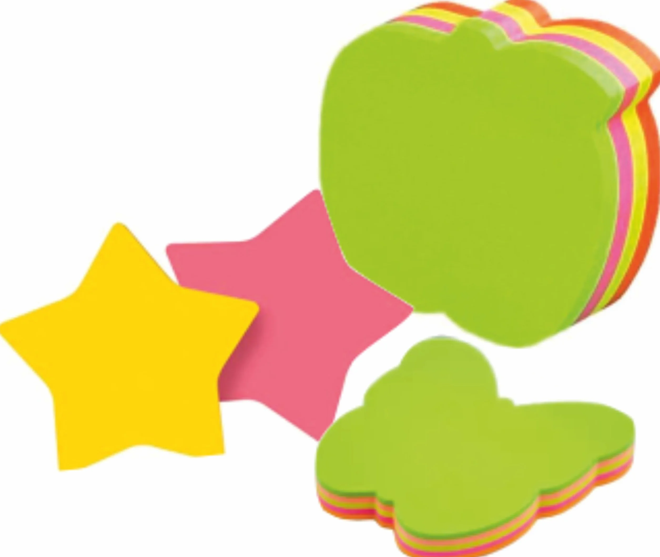 SAYA Foglietti adesivi cubici da 300 fogli, 6 blocchi (50 fogli ciascuno), forme creative, colori vivaci, riposizionabili, autoadesivi per scuola, ufficio, promemoria e organizzazione