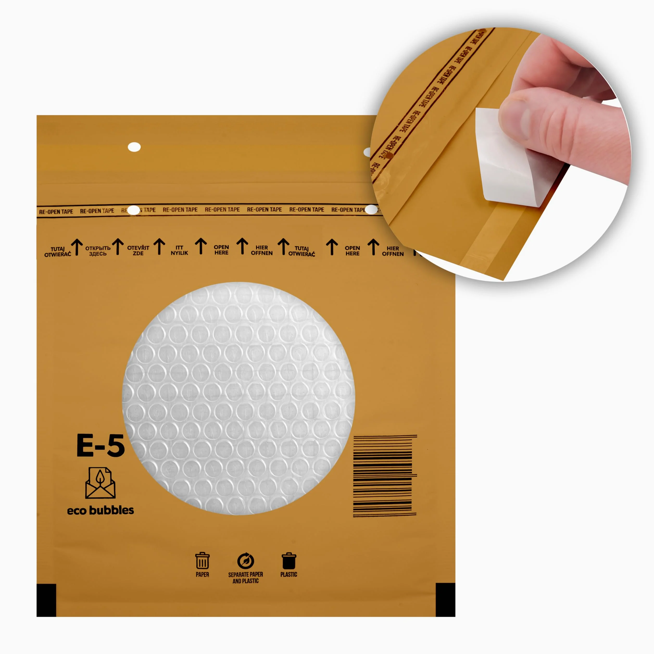 100 buste imbottite per spedizioni a bolle d'aria, dimensioni E/5 E5, marrone (240 mm x 275 mm)