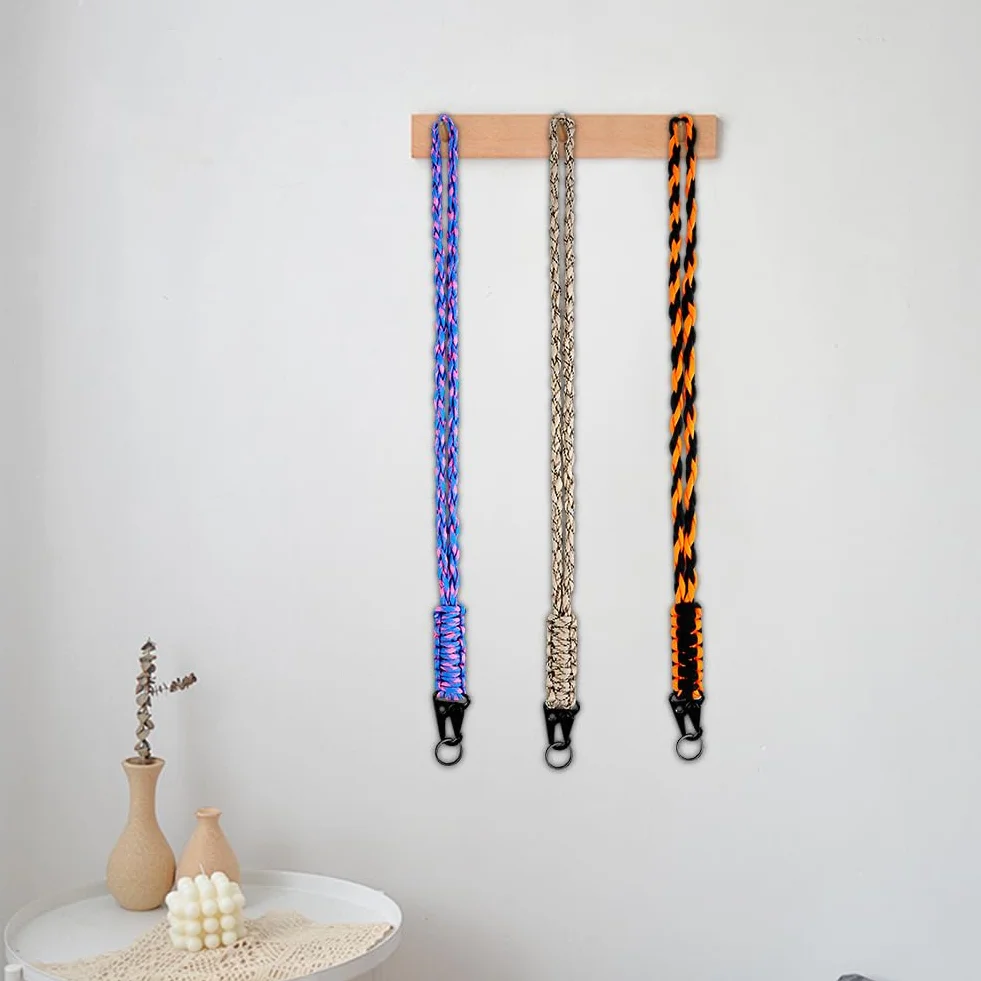 Vicloon Portachiavi Paracord 2pz Intrecciato con Moschettone Cordino Paracadute Viola Rosa