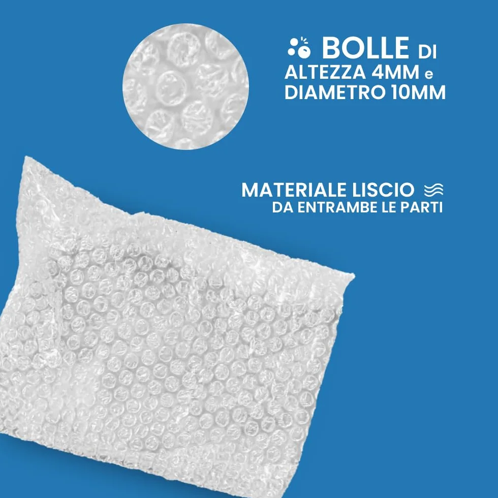 Pluriball Imballaggio 1x100mt 55gr/mq Plastica con Bolle per Protezione Oggetti