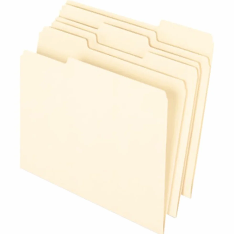 EarthWise by Pendaflex - Cartelline 100% riciclate, formato lettera, taglio 1/3, 100 per confezione Formato Letter Letter Verde standard.