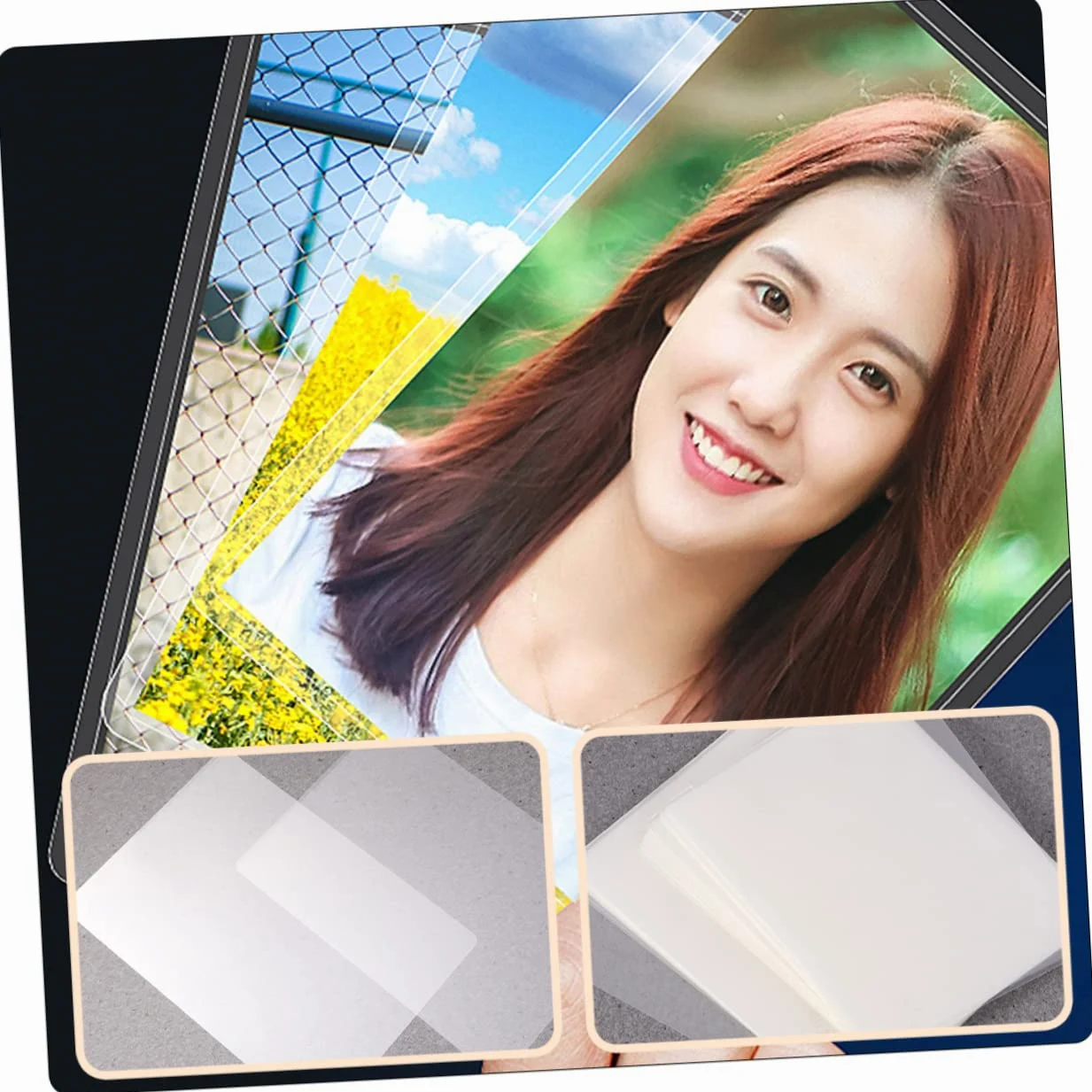 HOMSFOU 2 Set Pellicole Laminazione Foto Impermeabili Mil Trasparenti Per Documenti E Foto Protezione Resistente Sporco E Danni Compatibili Con Plastificatrici Domestiche 300 Pezzi * 2