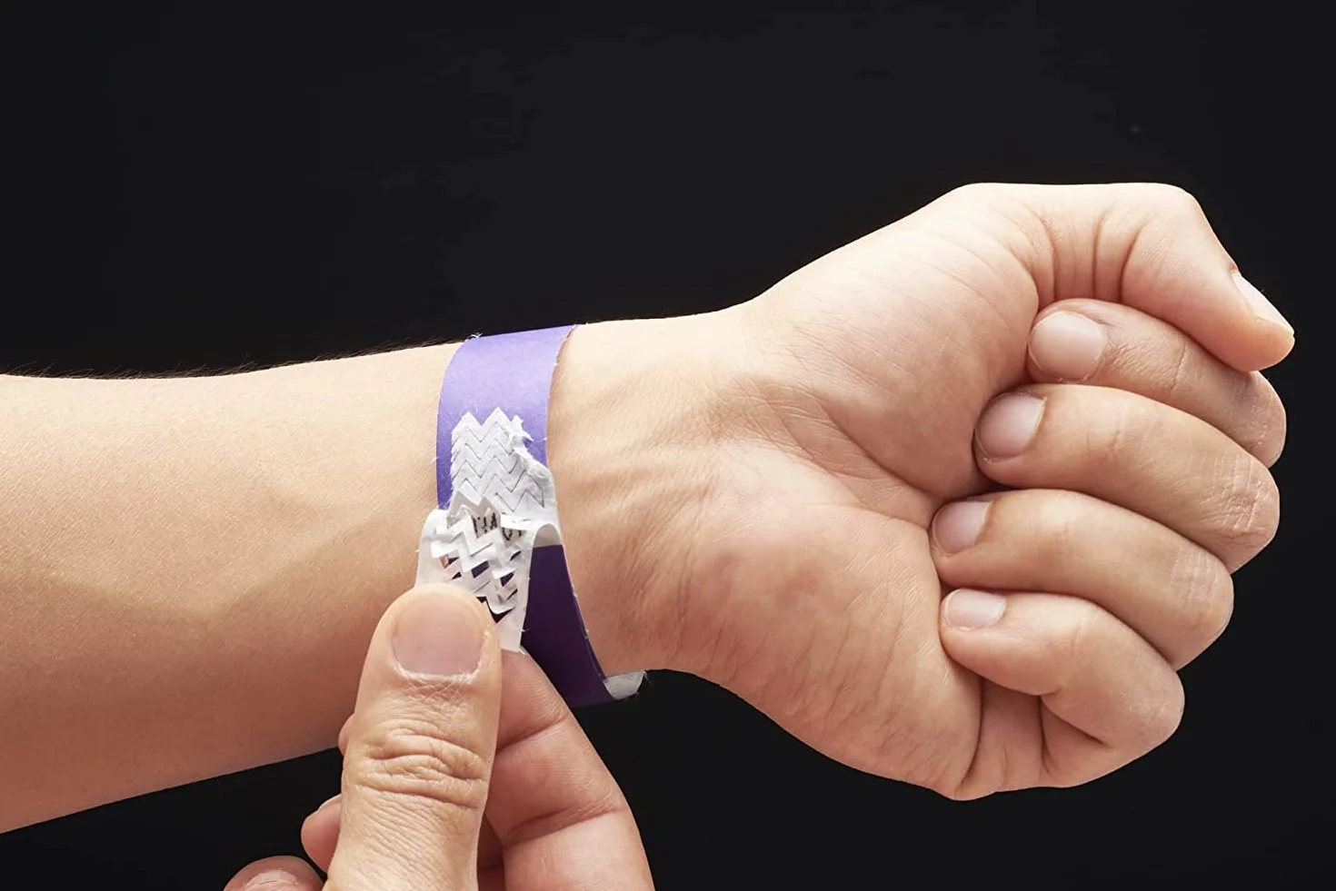 Braccialetti in carta Tyvek giallo iboo 500 per controllo sicurezza eventi