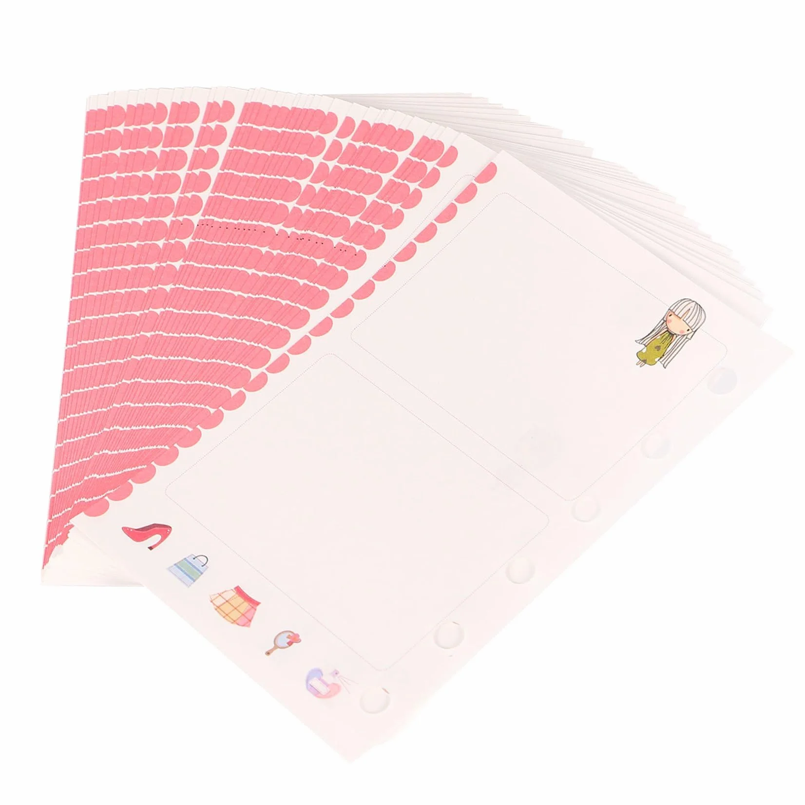 TOYANDONA 6 Anelli A7 Raccoglitore Planner Carta di Ricarica Colorato Cartone Animato