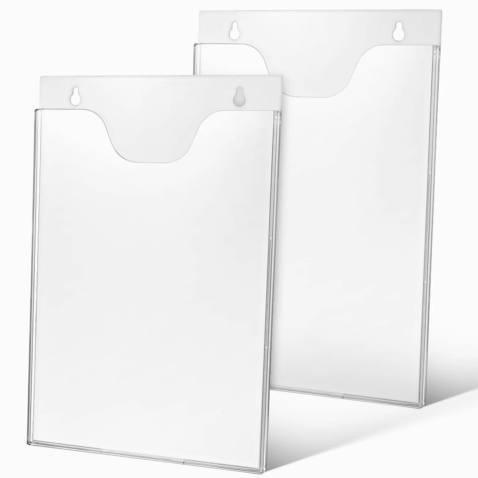 Angoily 2 Pezzi Portadocumenti Parete in Acrilico Organizer Muro Resistente e Stabile per Ufficio e Casa per Gestione Documenti e Posta