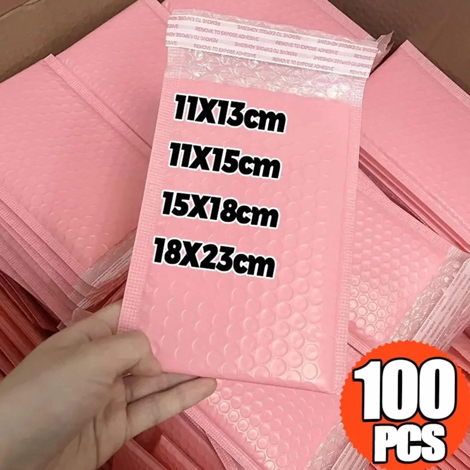 Buste imbottite a bolle, Buste imbottite for conservazione Nero Rosa Formati multipli 1/10/50 pezzi(18x23cm-pink,50pcs)