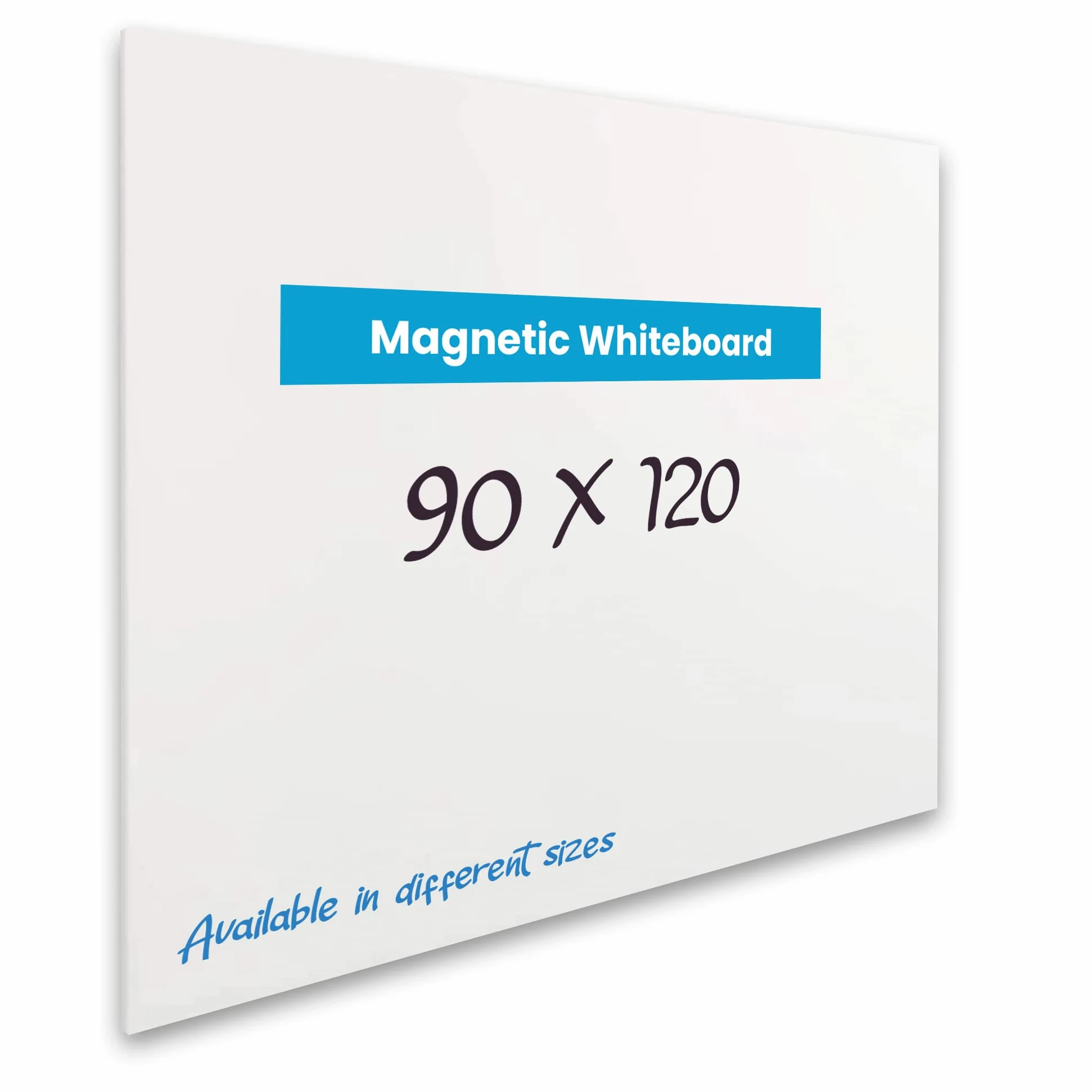 Vivol Lavagna magnetica senza cornice | Lavagna magnetica senza ripiano per matite | Lavagna magnetica da parete | 8 misure Magnetica cancellabile (90 x 120, Bianco)