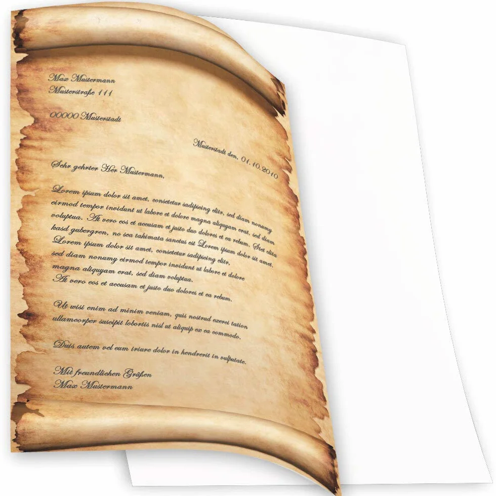 Pergamena Carta da Lettera Decorata A4 20 Fogli