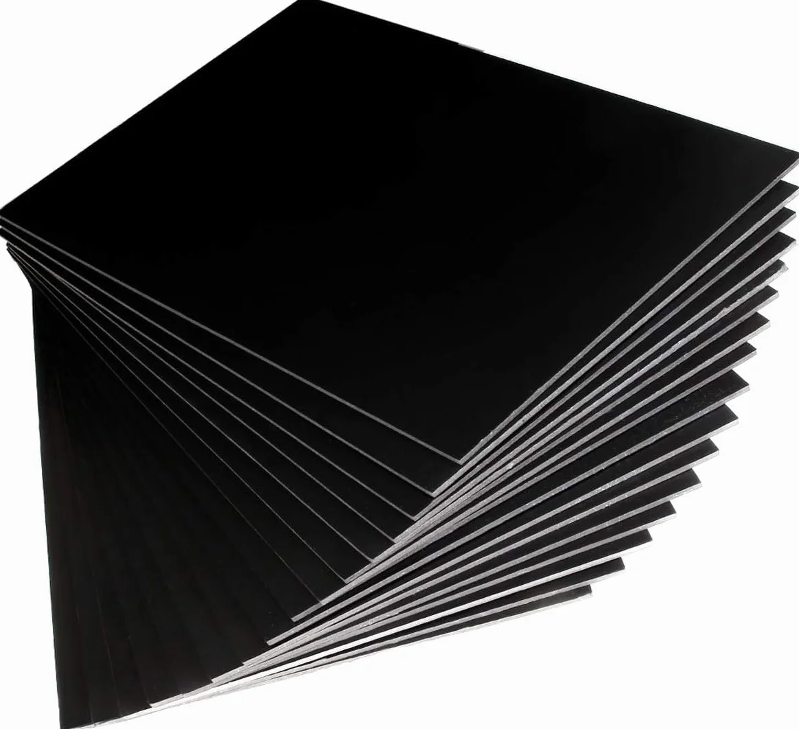 16 fogli di schiuma A3, colore nero, 420 × 297 × 5 mm, in schiuma nera A3, per pubblicità, presentazioni, progetti artigianali e imballaggi