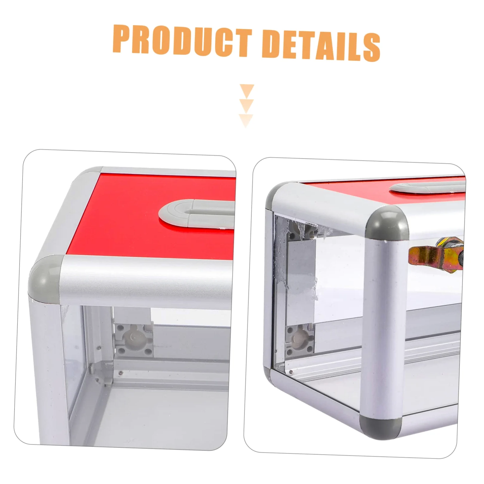 Angoily Porta Biglietti Da Visita Serratura Da Tavolo, Astuccio Multifunzionale Per Schede Elettorali, Scatola Porta Carte Aziendale Per Sale Conferenze e Ufficio, Design Pratico e Materiale Sicuro