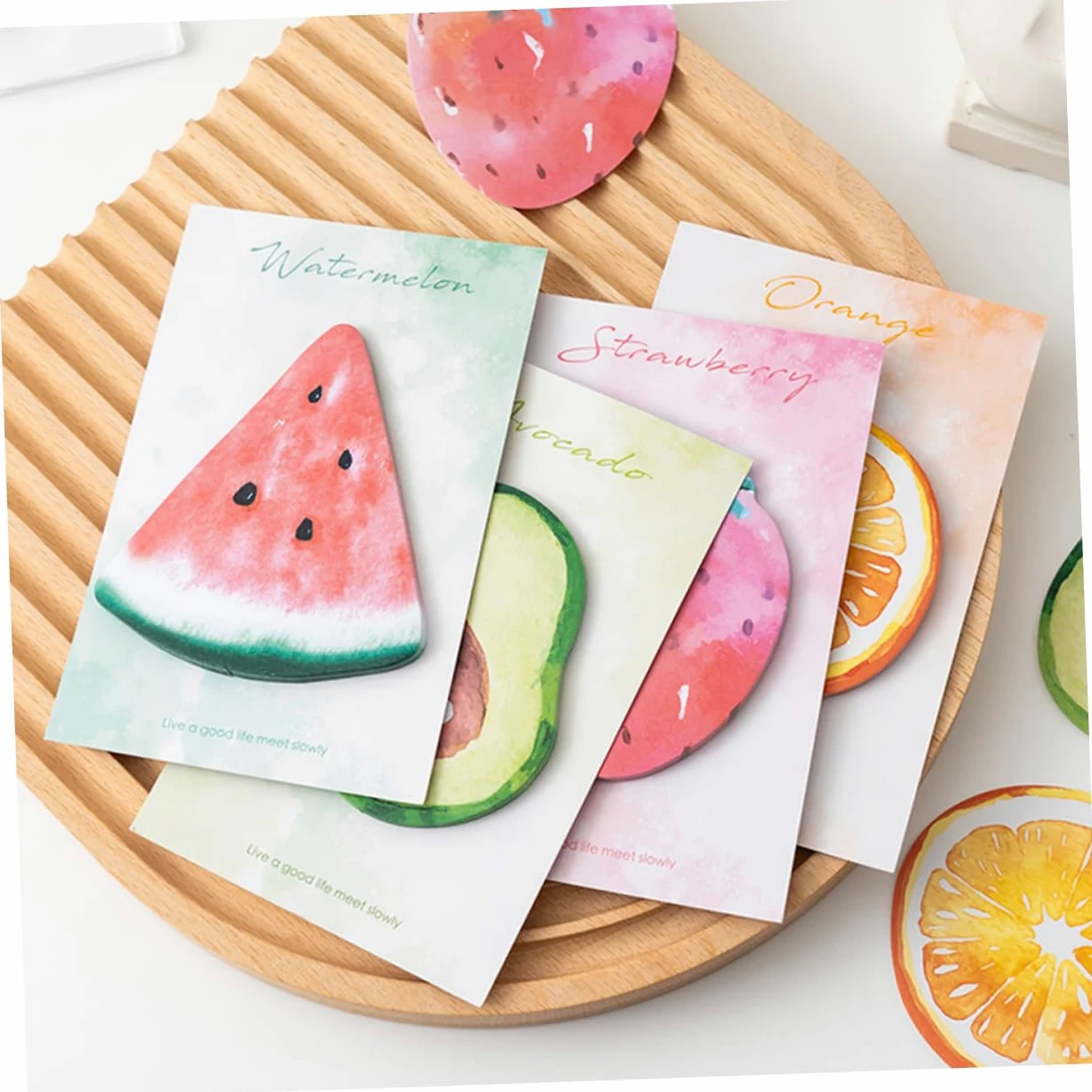 jojofuny 5 Pezzi 8 Note Adesive a Forma Di Frutta Divertente Colorato Pastiglie Adesivi Promemoria Per La Casa Nota Pad Adesivi Per Appunti Dell'ufficio Nota Adesivo Carta