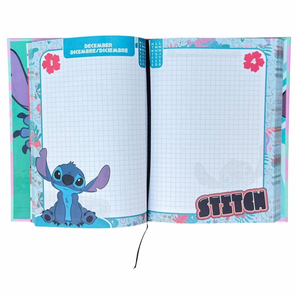 Diario scuola Stitch Disney non datato agenda 10 mesi per bambini scuola primaria