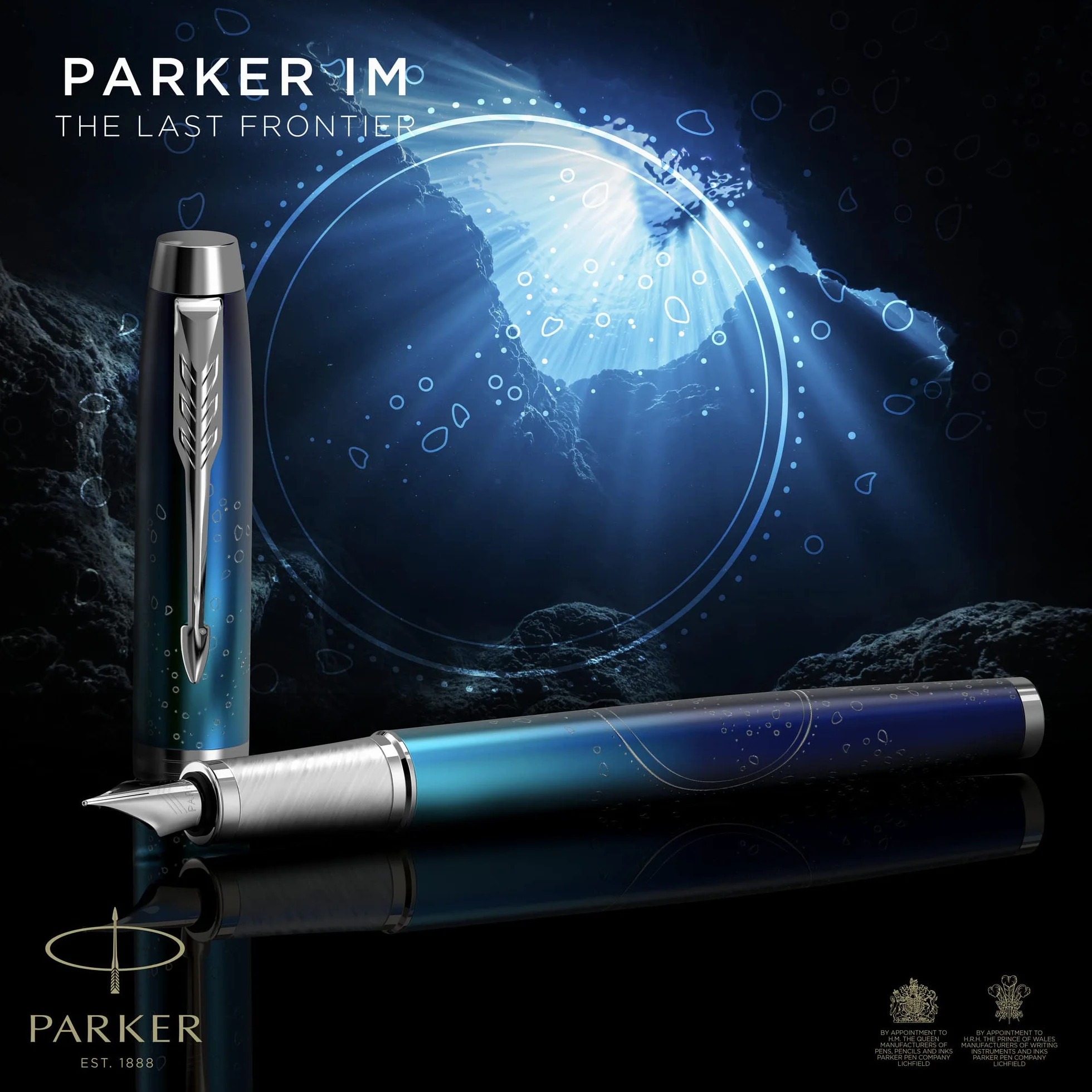 Parker Penna stilografica IM Premium Special Edition Submerge punta fine inchiostro nero custodia blu 1 unità