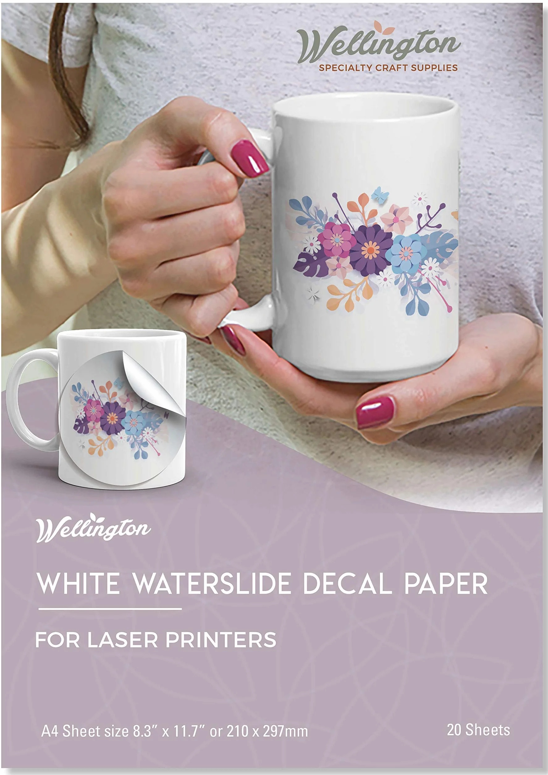 Wellington Waterslide 20 fogli carta per stampante laser A4 Bianco
