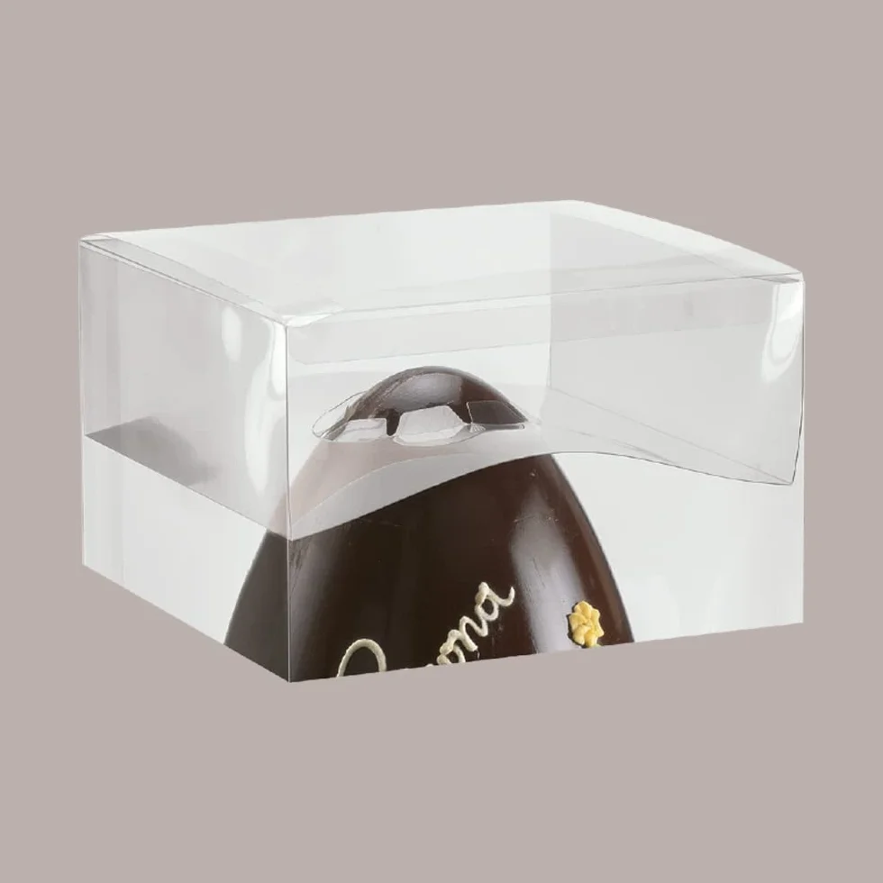 Lucgel Scatola Trasparente Porta Uovo Cioccolato Pasqua 150x150H250mm 5 pezzi