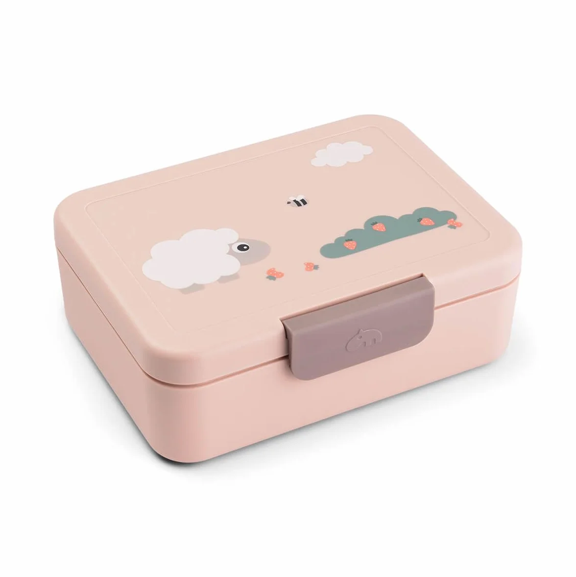 Done by Deer Contenitore per il pranzo con divisorio Tiny farm Rosa