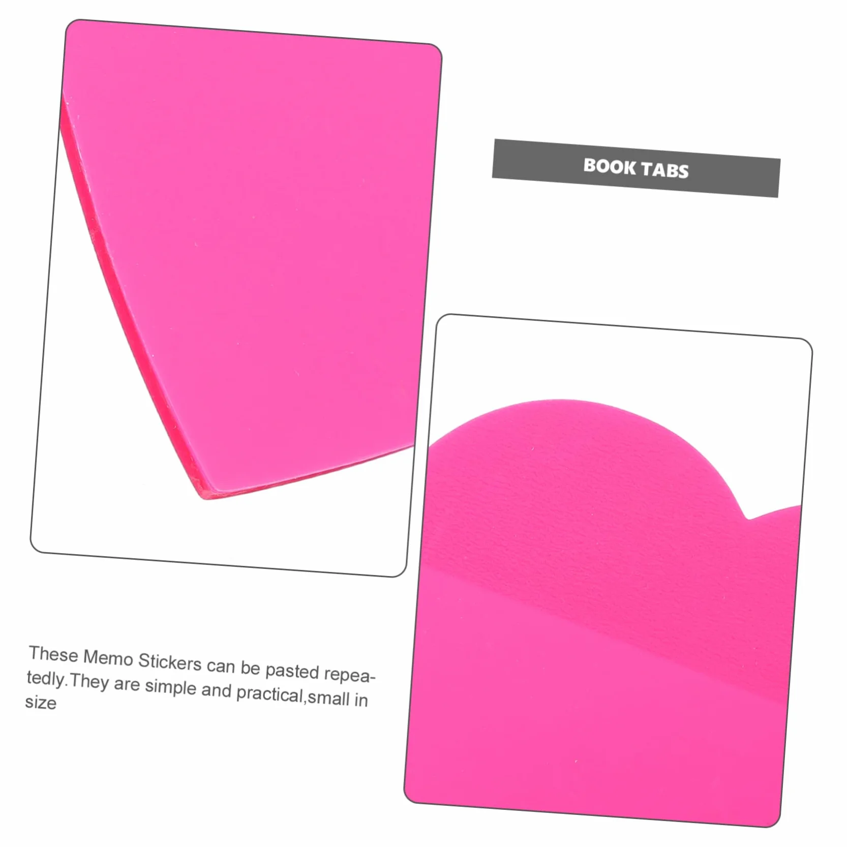 OSALADI 4 Pezzi 8 Note d'amore Nota pad rosa giallo Forniture scuola tampone adesivi promemoria adesivi per promemoria dal design semplice quaderni scolastici carta