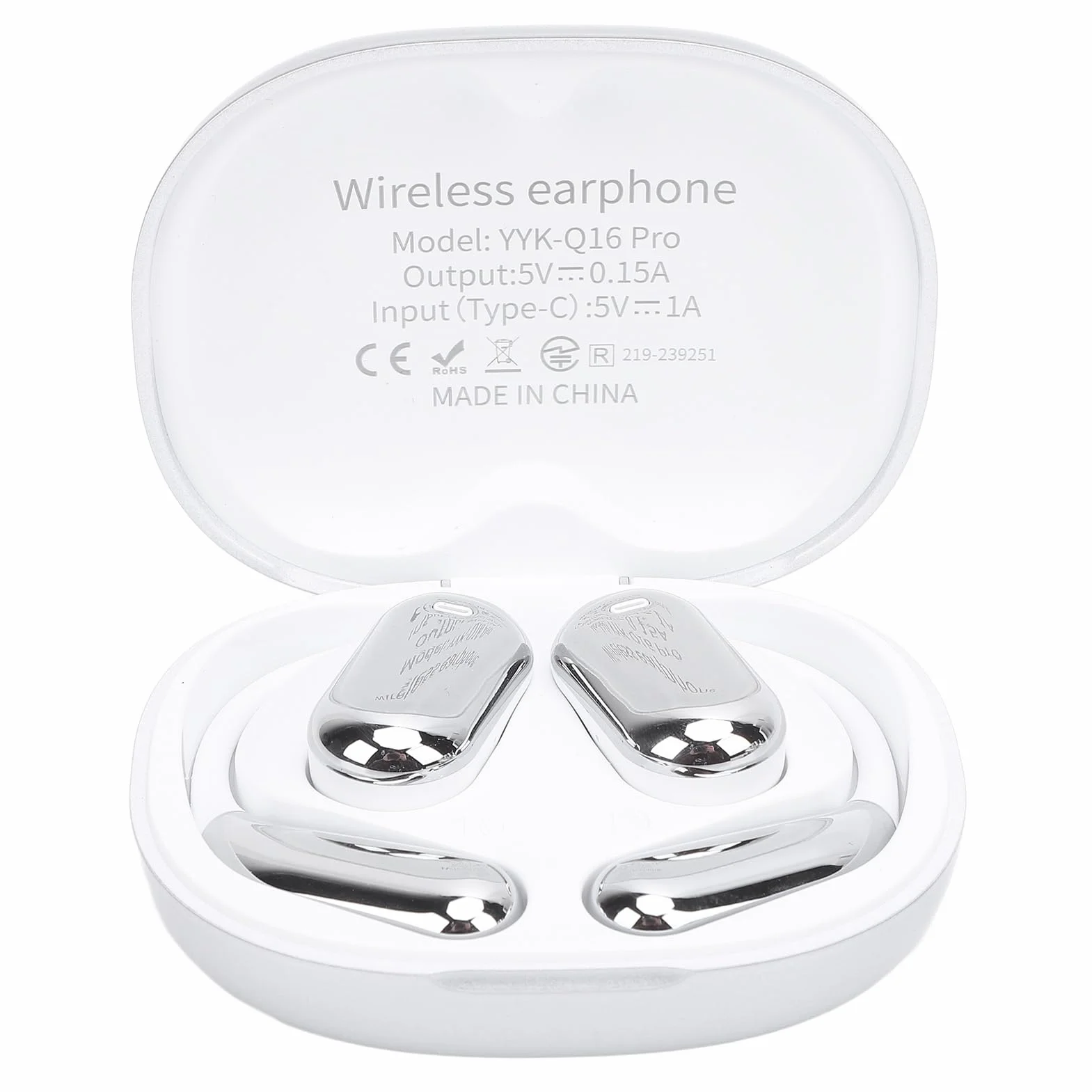 Gedourain Auricolari per Traduttore di Lingua Traduzione Efficiente in Tempo Reale 5.4 per Viaggiatori D'affari Resistente All'acqua IPX6 (Argento)