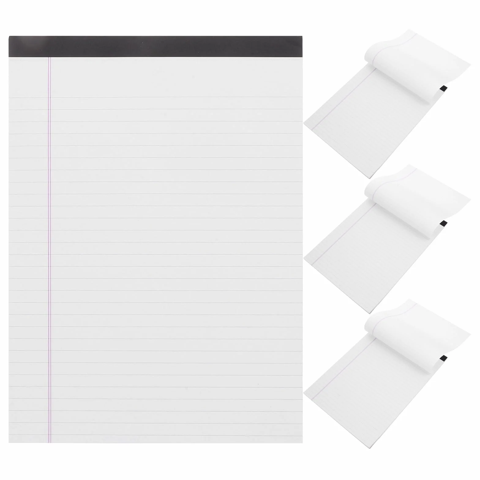 HEMOTON Set 4 Pezzi Blocchi Note Legali Formato A4 Righe Larghe Carta Singola Facile da Staccare per Scuola e Ufficio