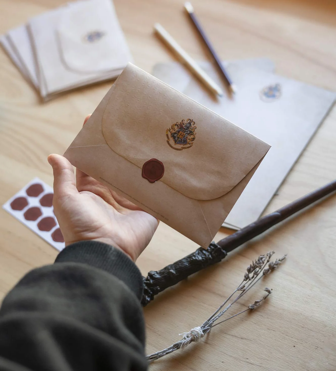 Grupo Erik Harry Potter Hogwarts Set Cancelleria Lettera - 20 fogli A5, 10 buste, 10 sigilli, Regalo Ufficiale