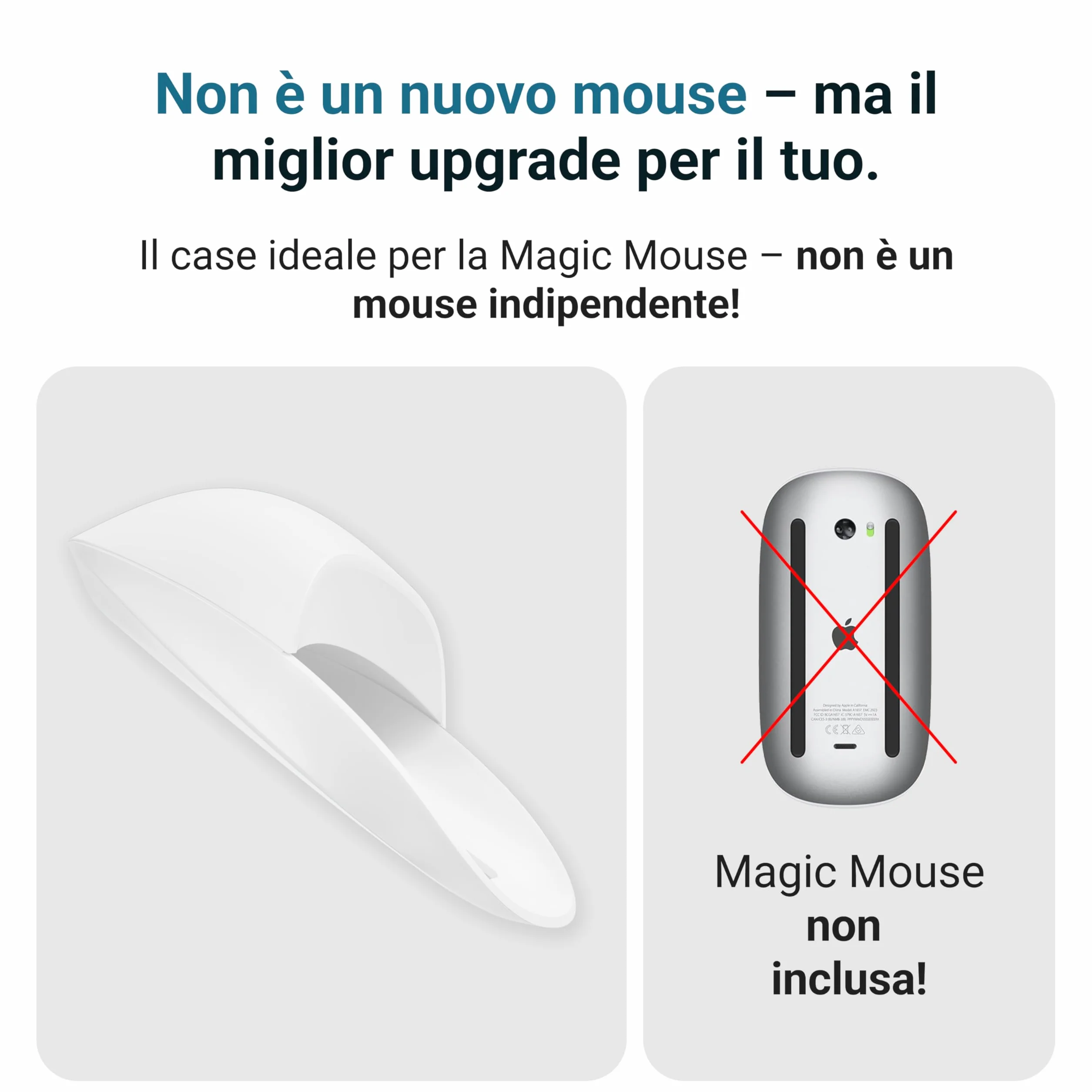 Custodia Magic Mouse per una postura migliore | L’upgrade per la Magic Mouse Apple | Custodia mouse Apple compatta | Accessori iMac ideali