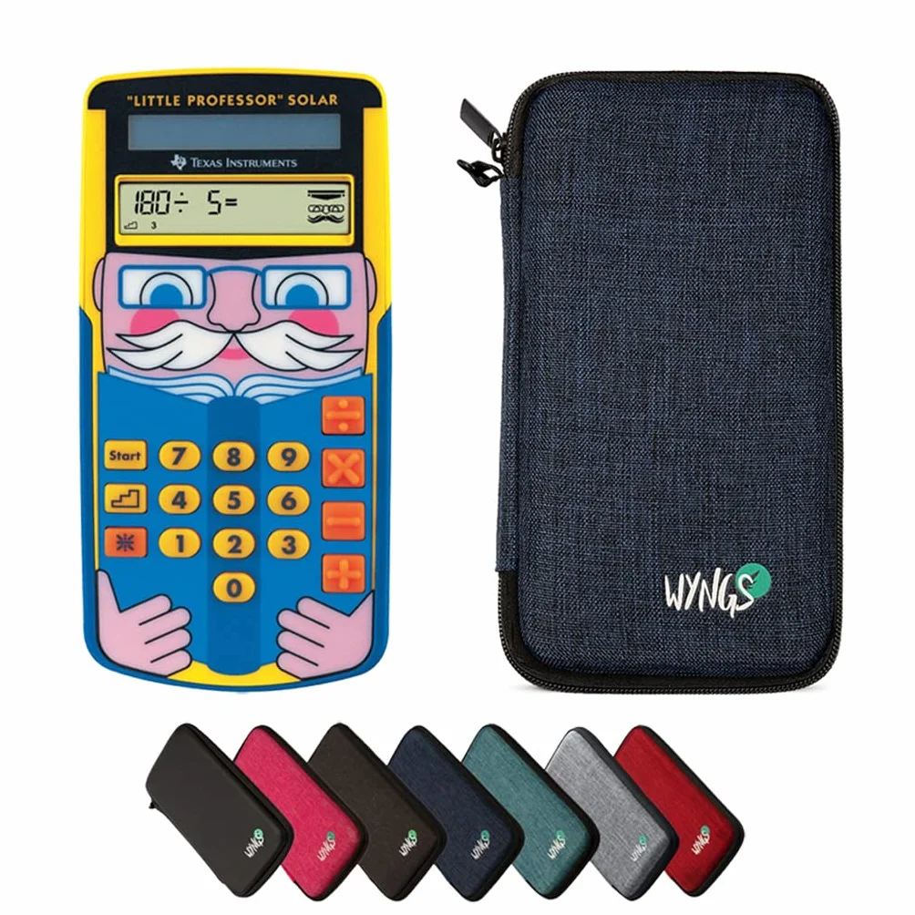 TI-Little Professor con Custodia Protettiva WYNGS inclusa Blu - Allenatore di Calcolo Interattivo - Pacchetto Base