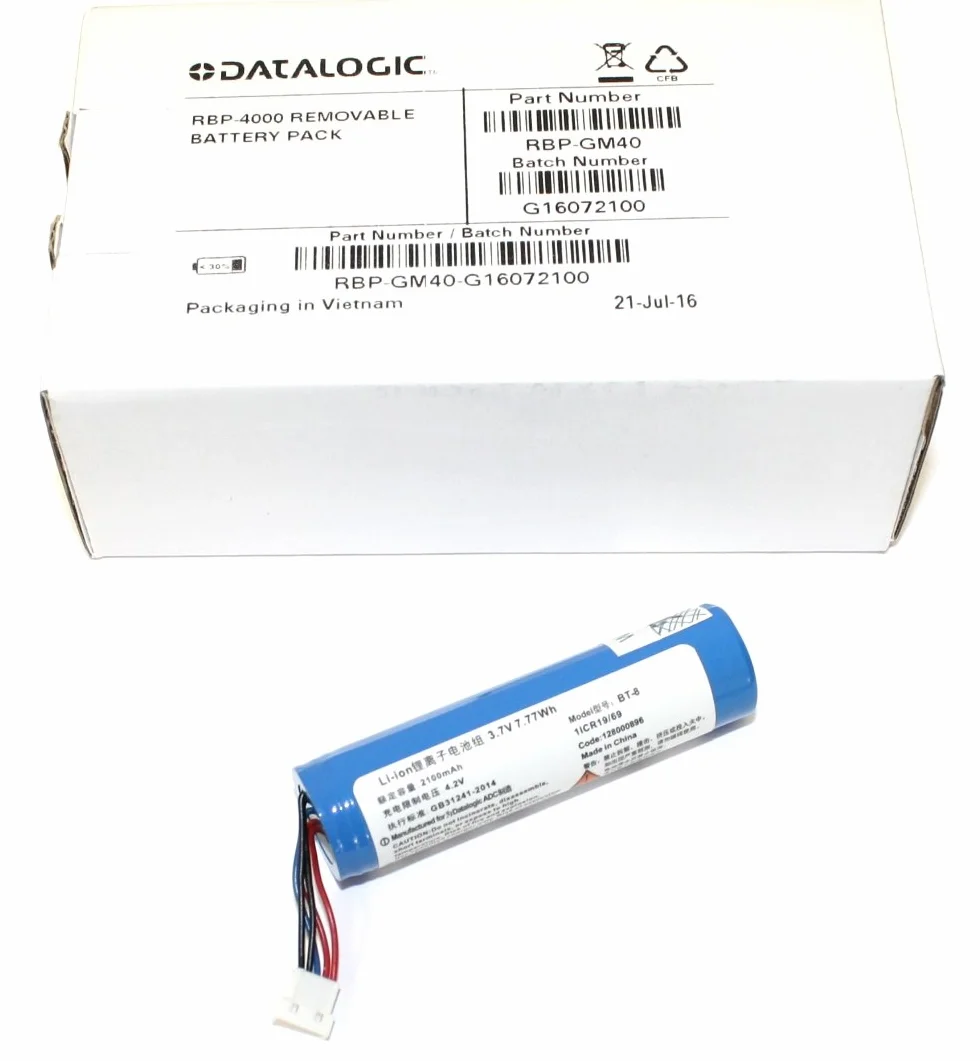 Batteria ricaricabile originale Datalogic Gryphon per lettori di codici a barre GM4100 RBP-GM40 BT-8 128000894 GBT4100 GBT4100-HC GBT4400 GM4100 GM4100-HC GM4130